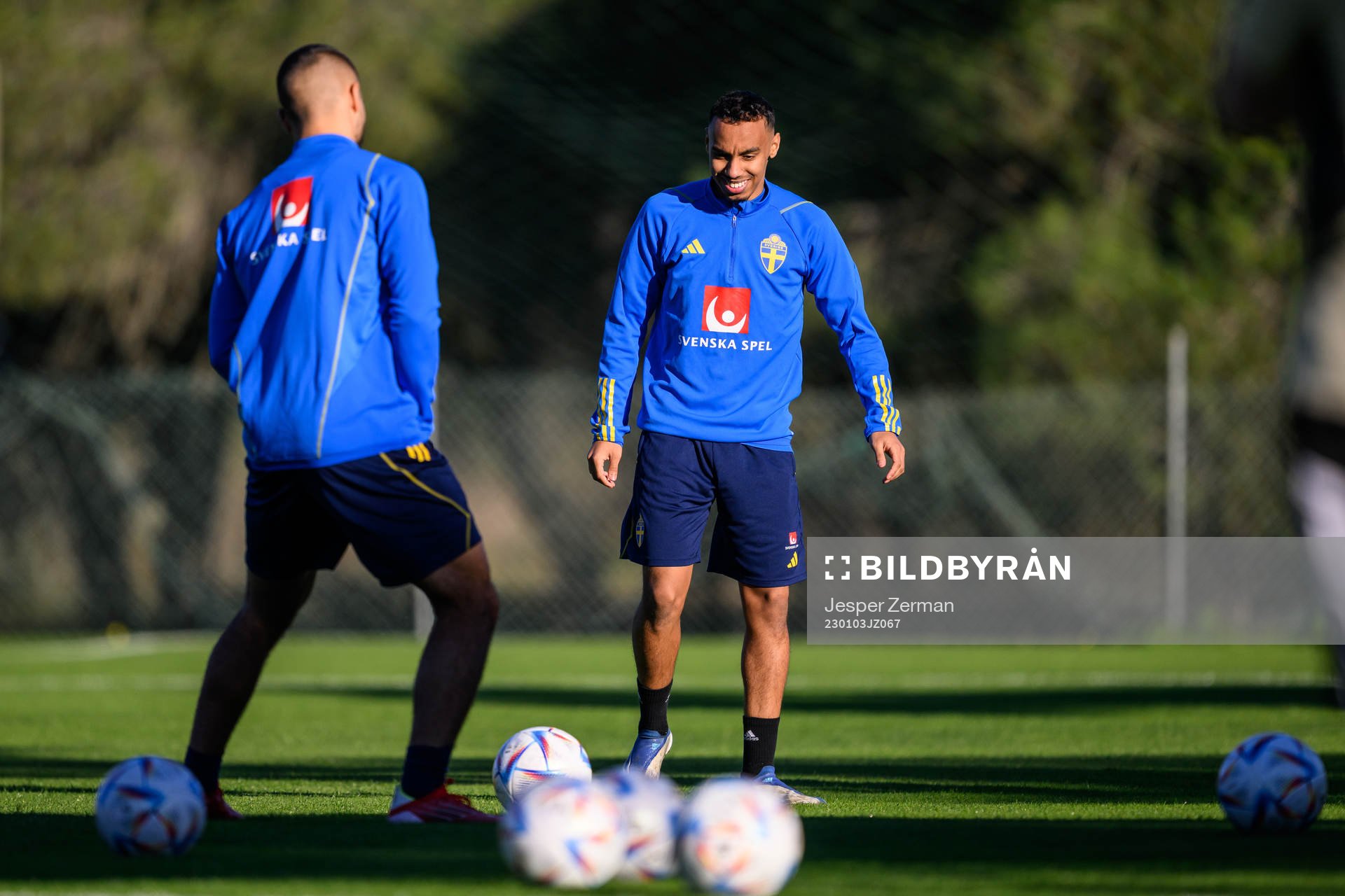 Bilal Hussein of the Swedish national football team at a