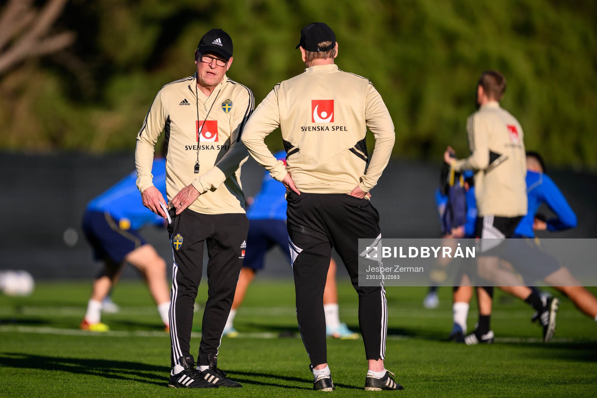 head coach Janne Andersson and assistant coach Peter