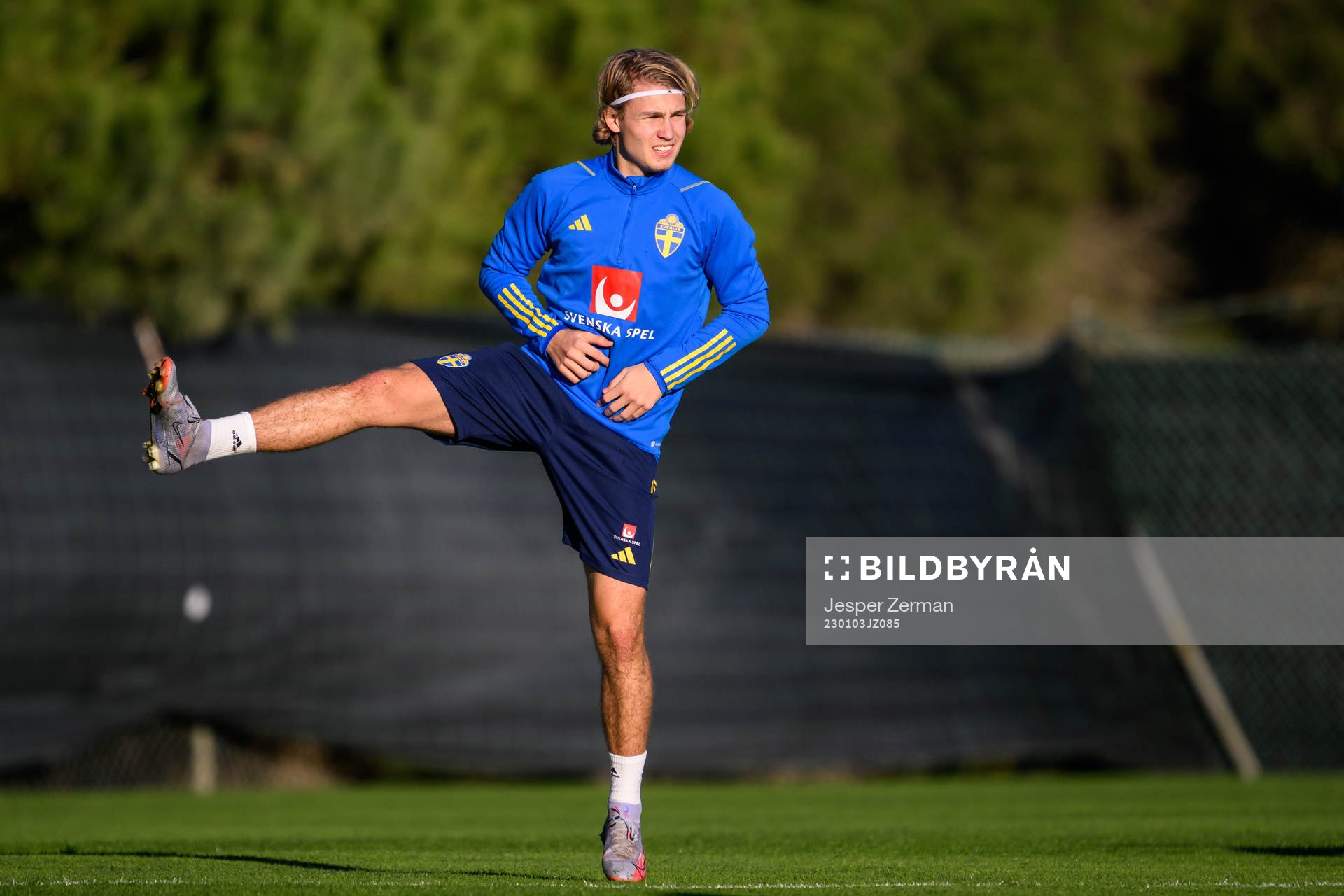 Sebastian Nanasi of the Swedish national football team at a