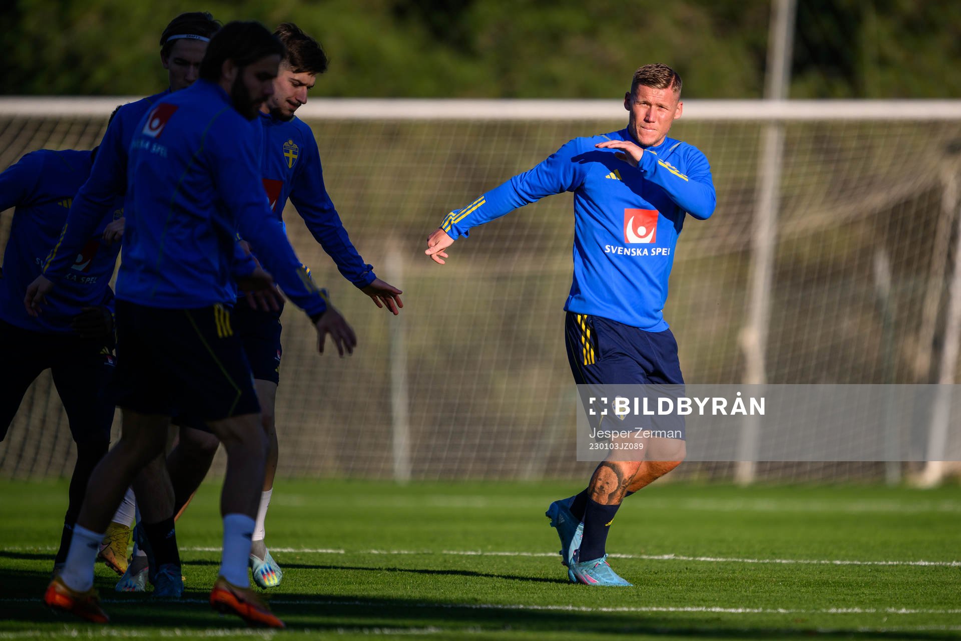 Victor Edvardsen of the Swedish national football team at a