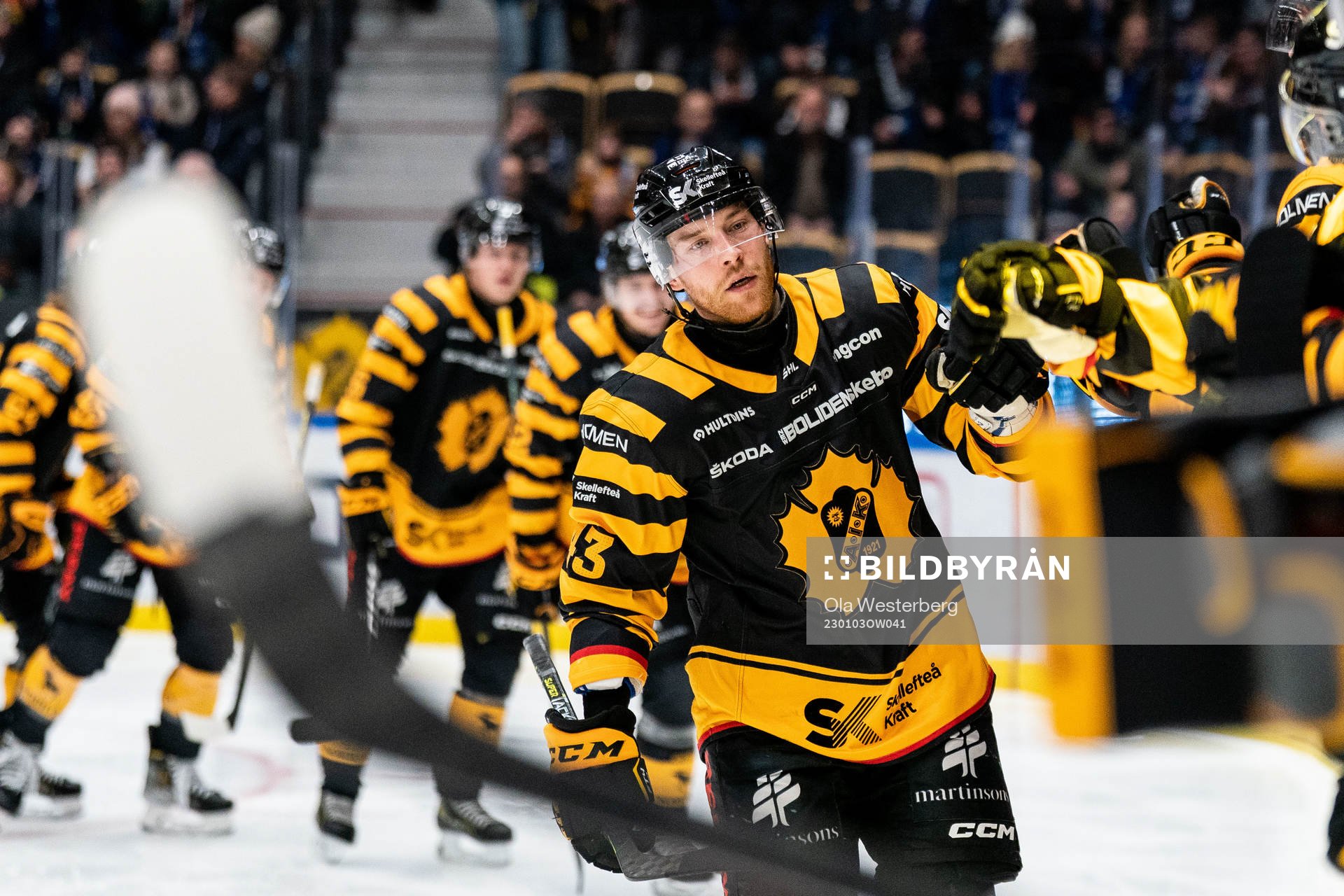 Skellefteås Filip Sandberg jublar