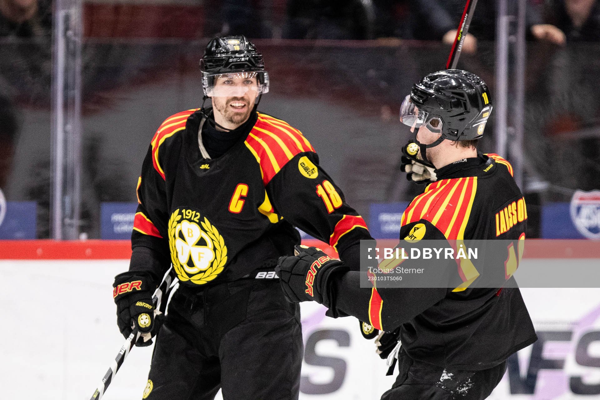 Brynäs Anton Rödin jublar