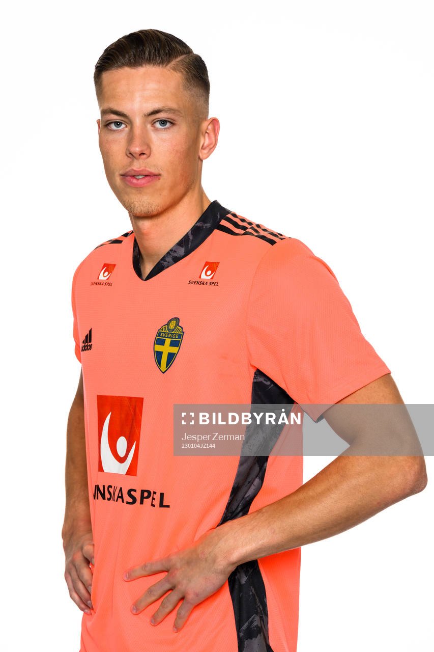 goalkeeper Leopold Wahlstedt of the Swedish men's football