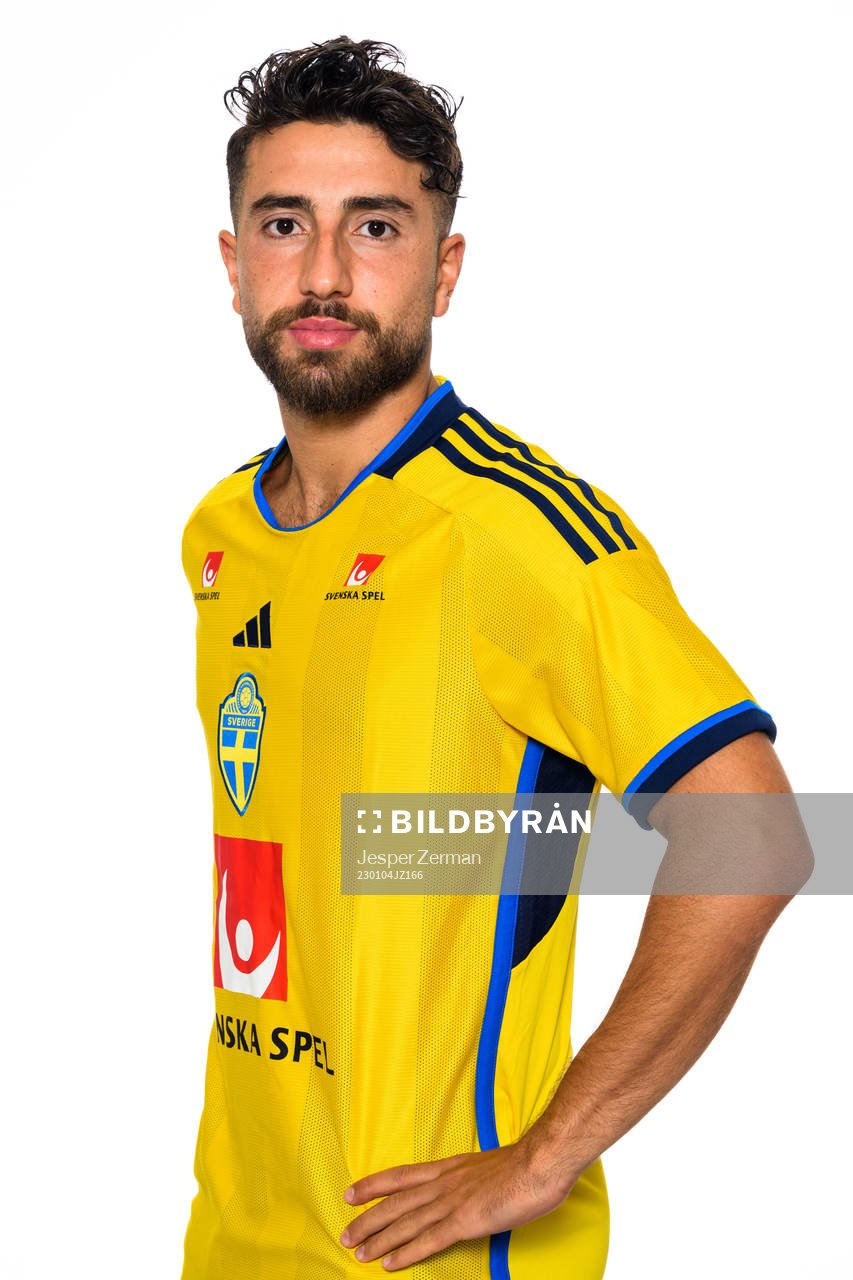 Moustafa Zeidan of the Swedish men's football national team poses for a portrait on January 4, 2023 in Almacil. 