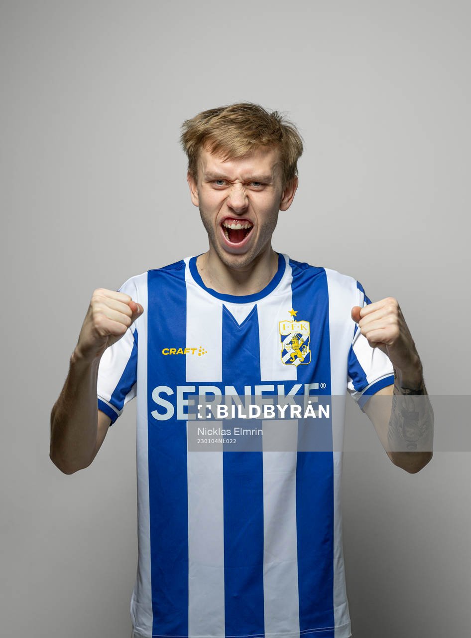 IFK Göteborgs Elias Hagen den 4 januari 2023 i Göteborg. 