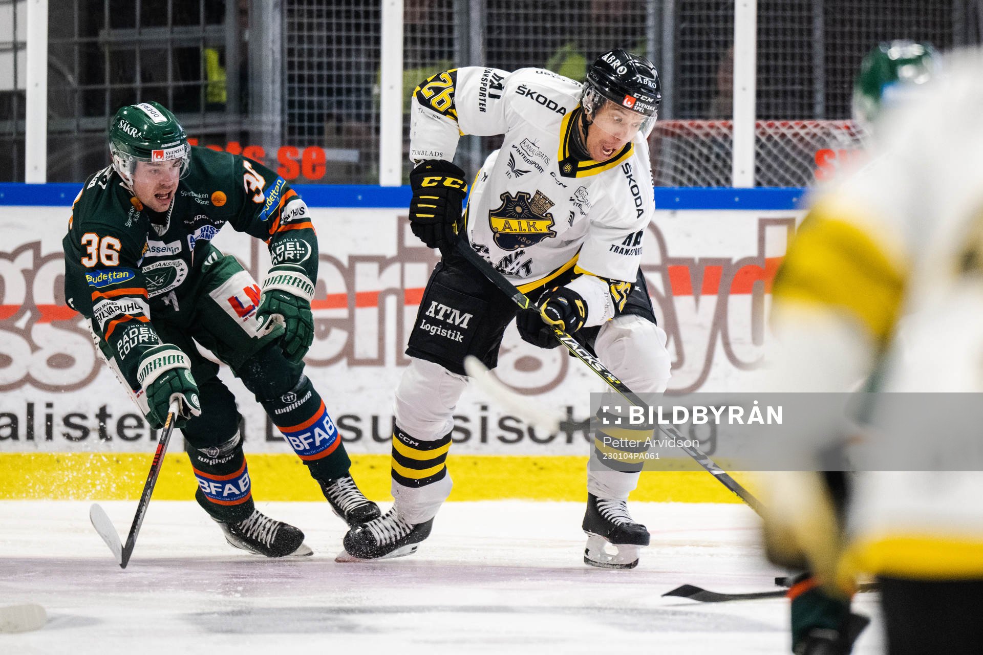 Kristianstads Filip Karlsson och AIKs Oscar Nord