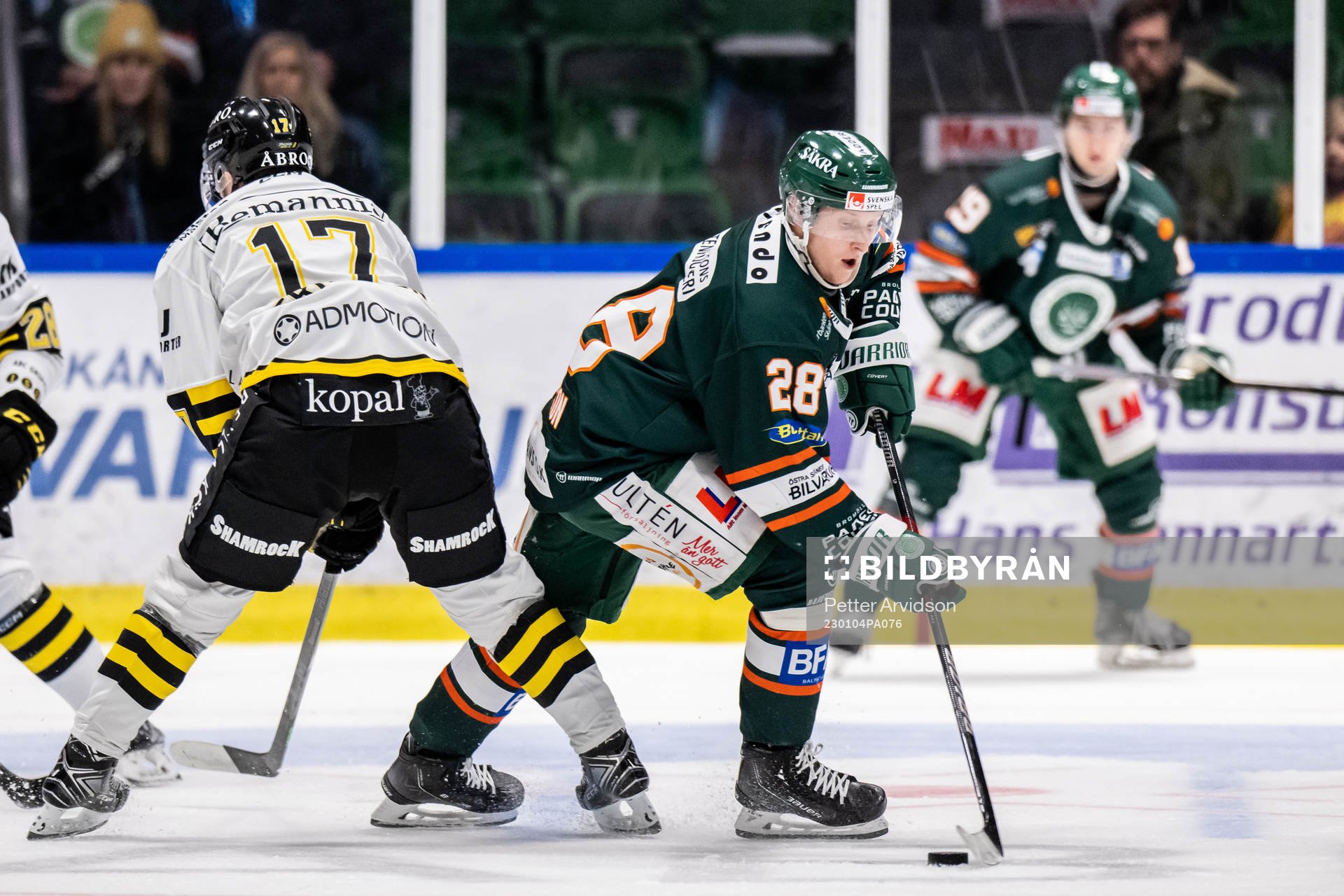 Kristianstads Linus Pettersson och AIKs William Eriksson
