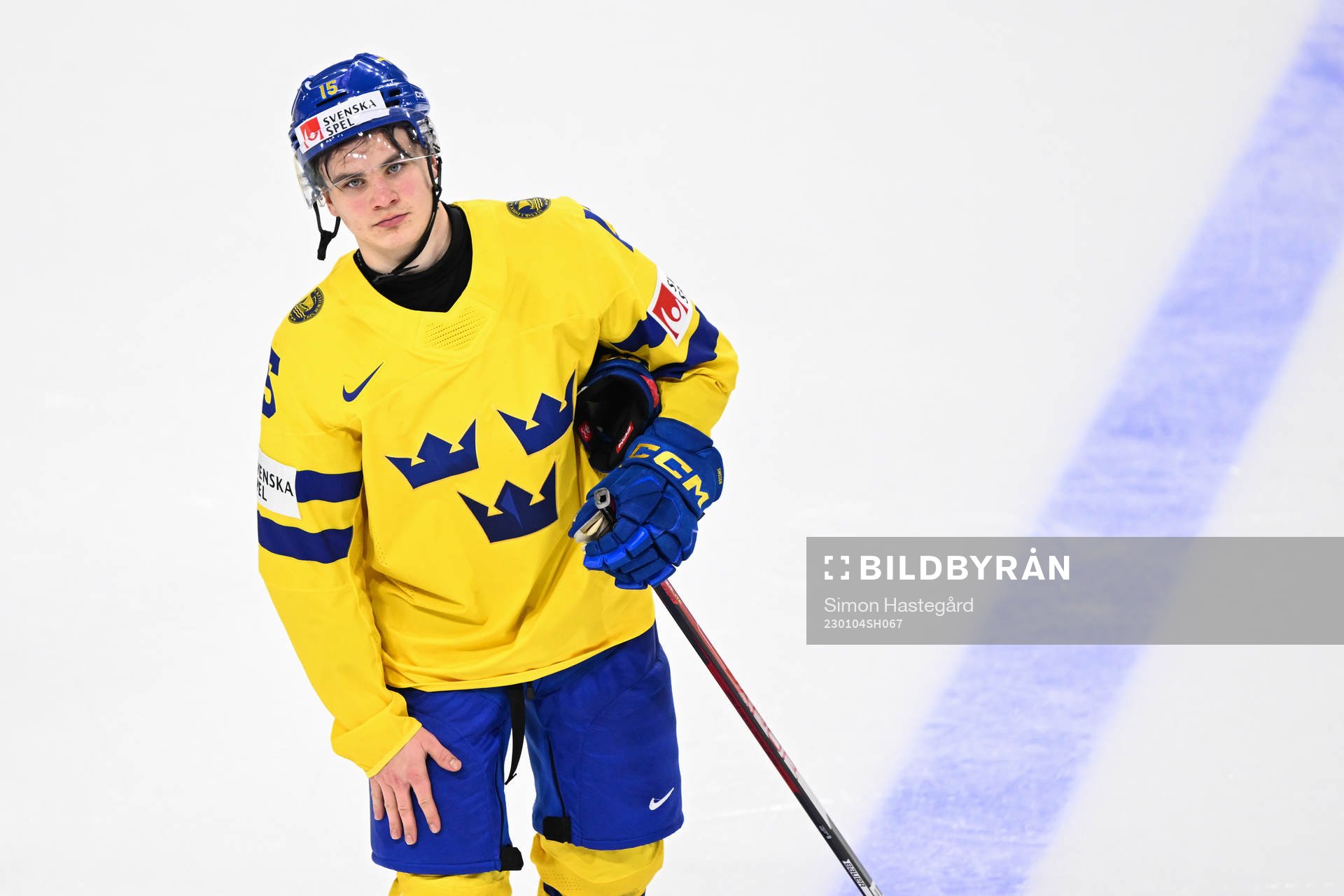 Jakob Norén of Sweden looks dejected