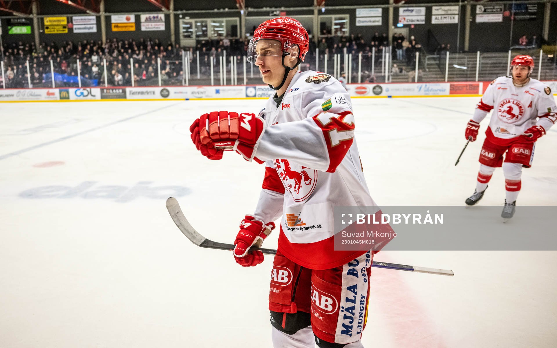 Troja/Ljungbys Emil Ekholm jublar