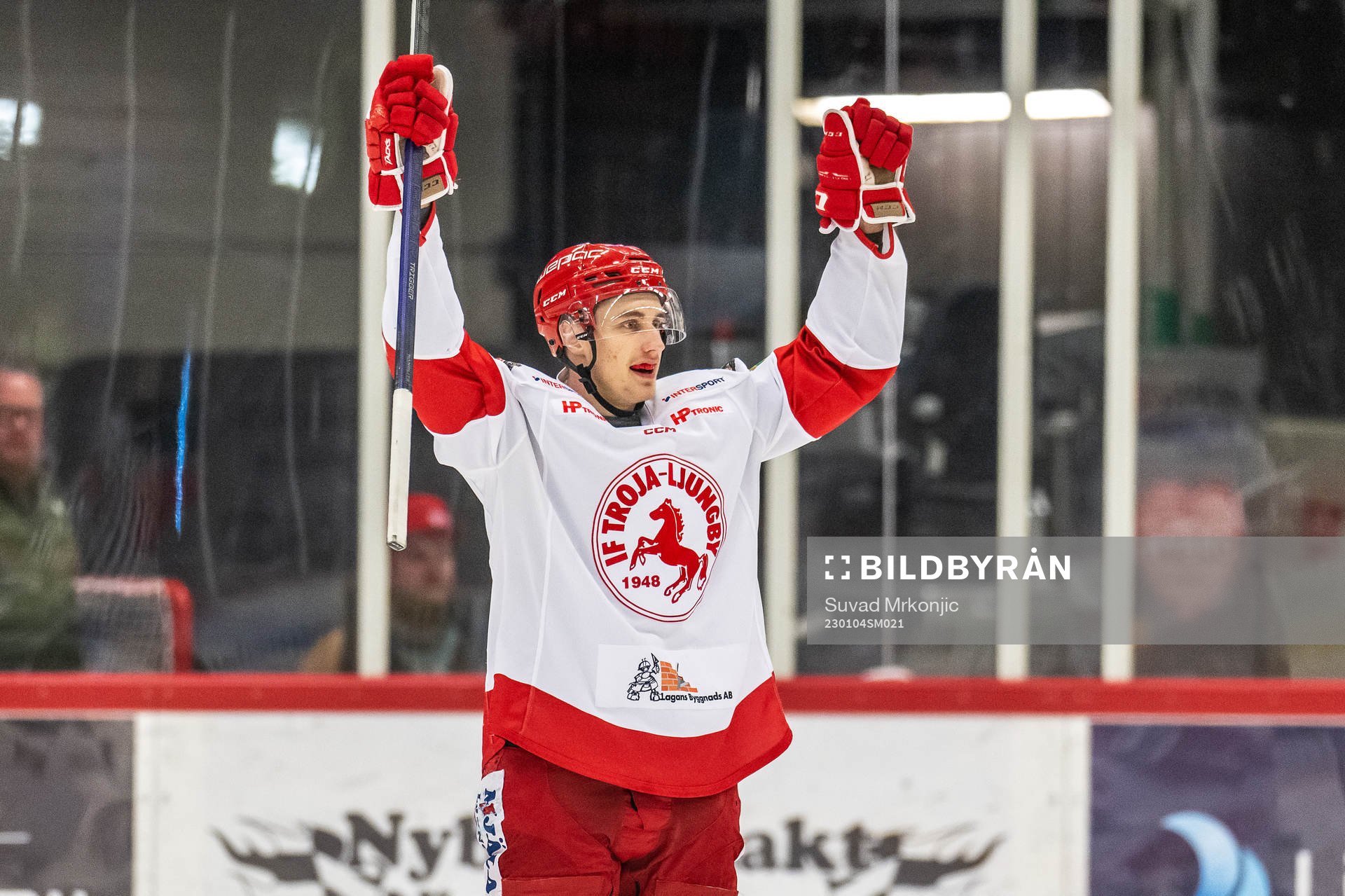 Troja/Ljungbys Emil Ekholm jublar