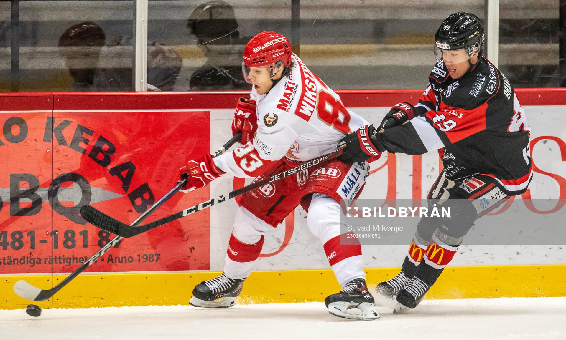 Troja/Ljungbys Jonathan Wikström och Nybros Anton