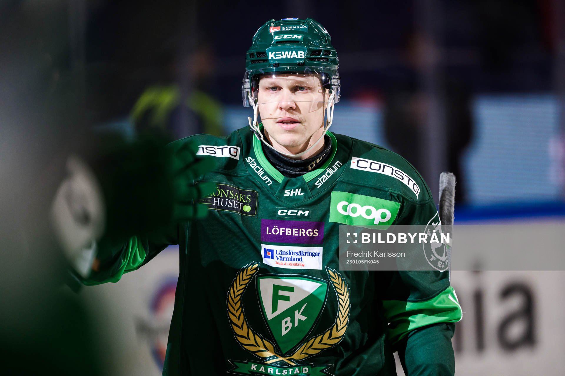 Färjestads Daniel Viksten jublar