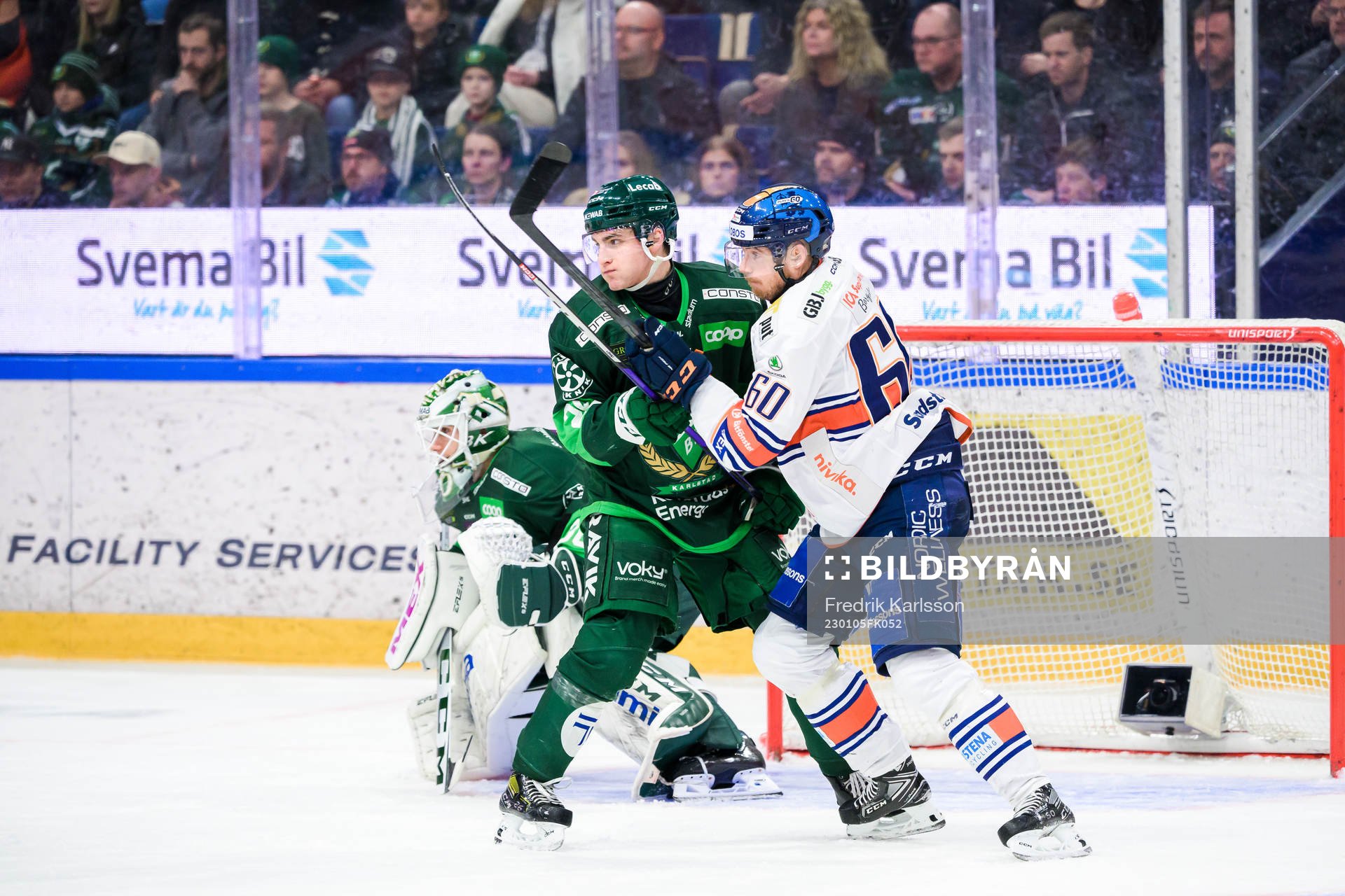 Färjestads Joel Nyström och Växjös Erik Josefsson