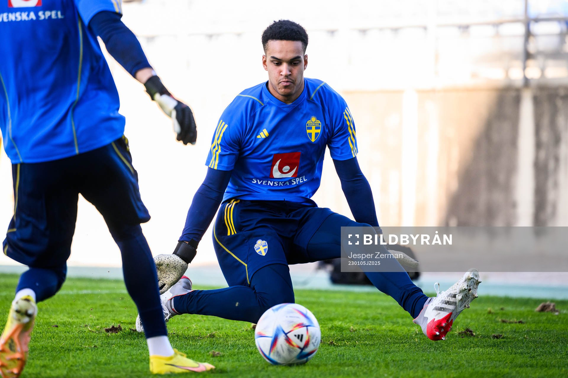 goalkeeper Oliver Dovin of the Swedish men's football