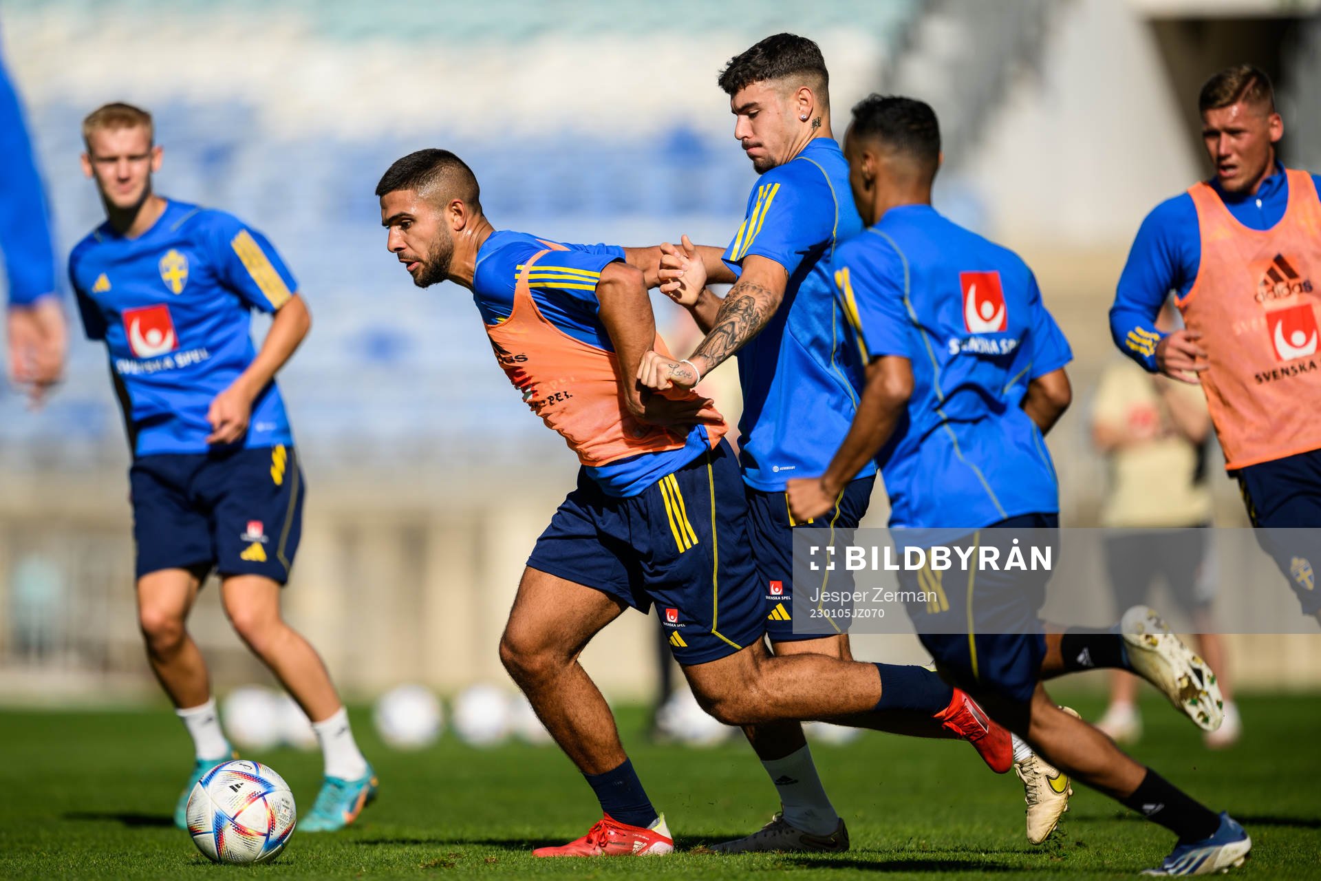 Omar Faraj and Edvin Kurtulus of the Swedish men's football
