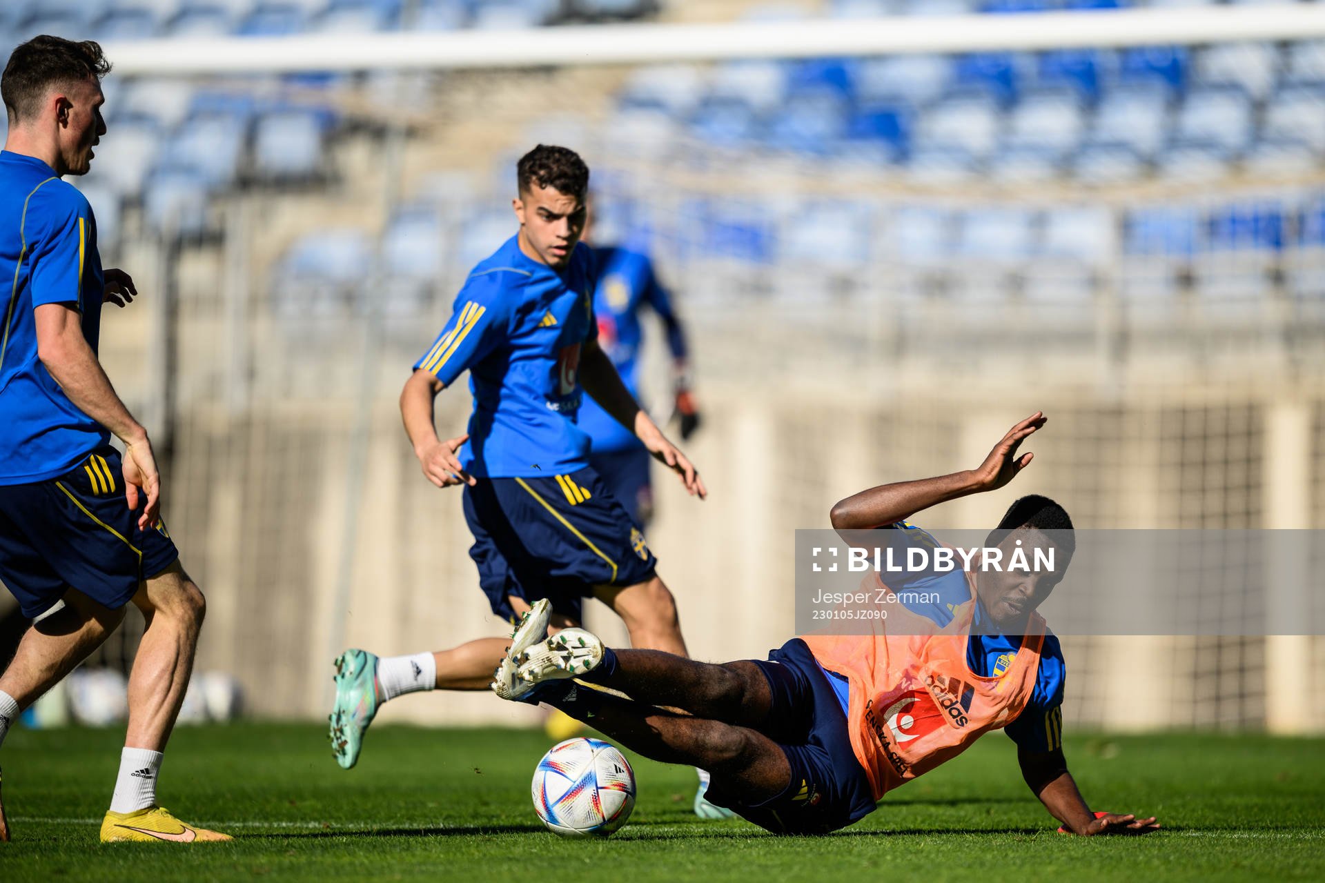 Joel Asoro of the Swedish men's football national team at a