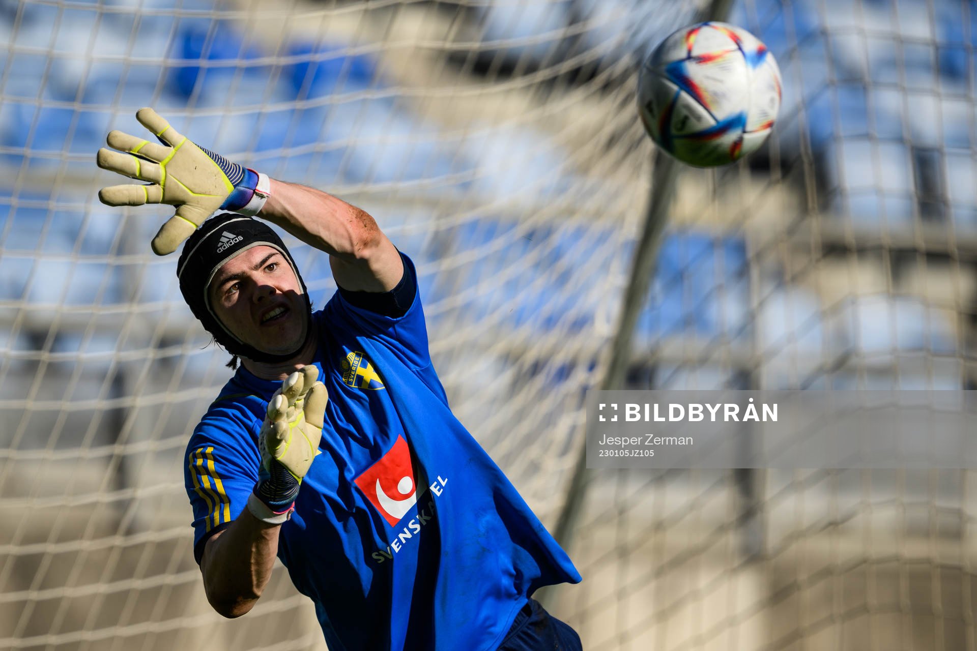 goalkeeper Jacob Widell Zetterström of the Swedish men's