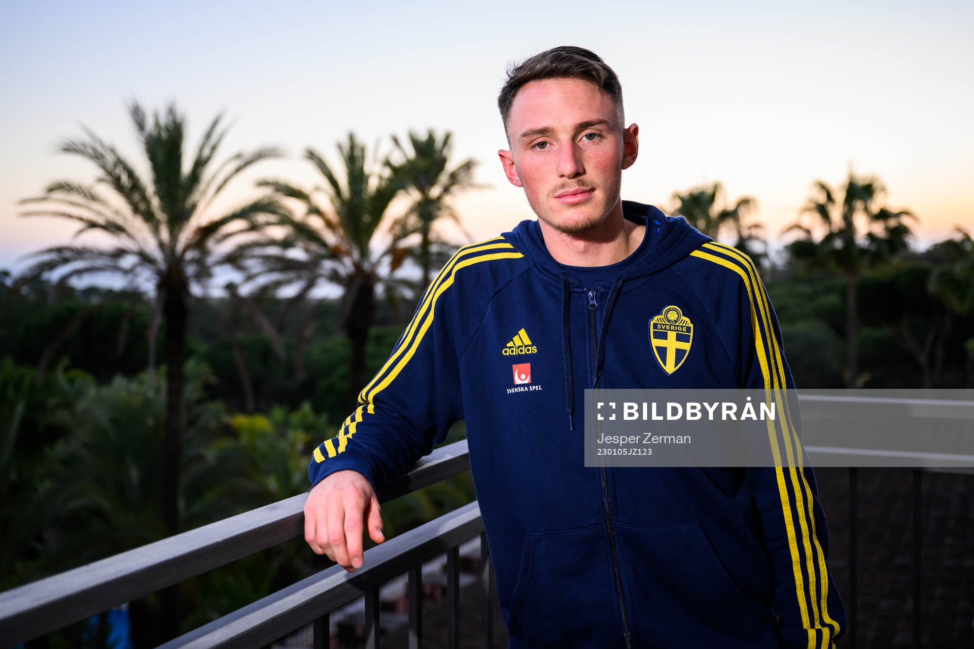 Noah Persson of the Swedish men's football national team