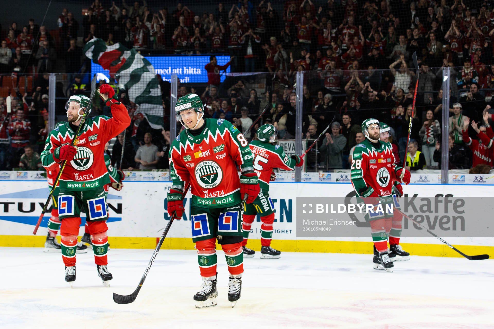 Frölundas Ryan Lasch jublar