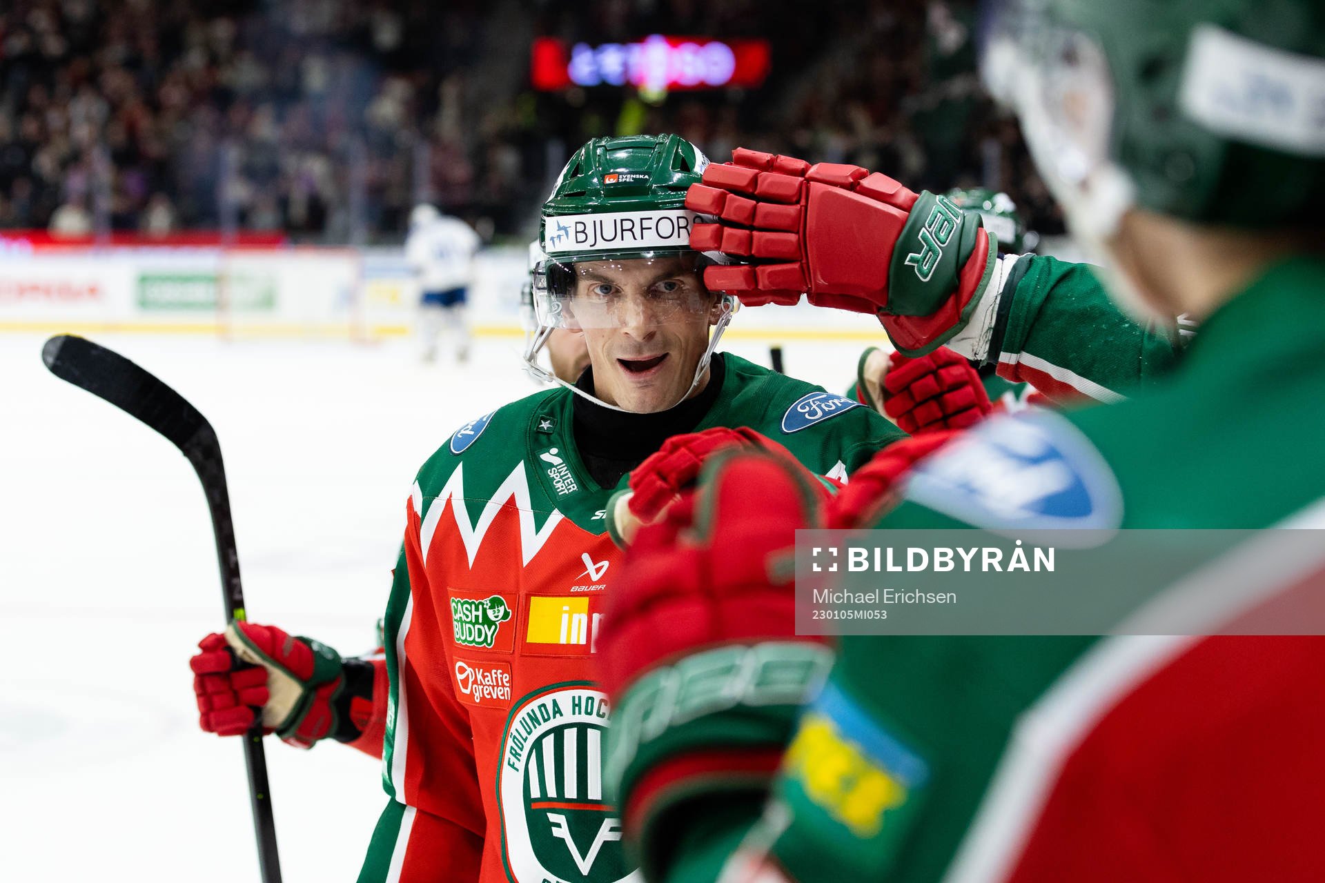 Frölundas Loui Eriksson jublar
