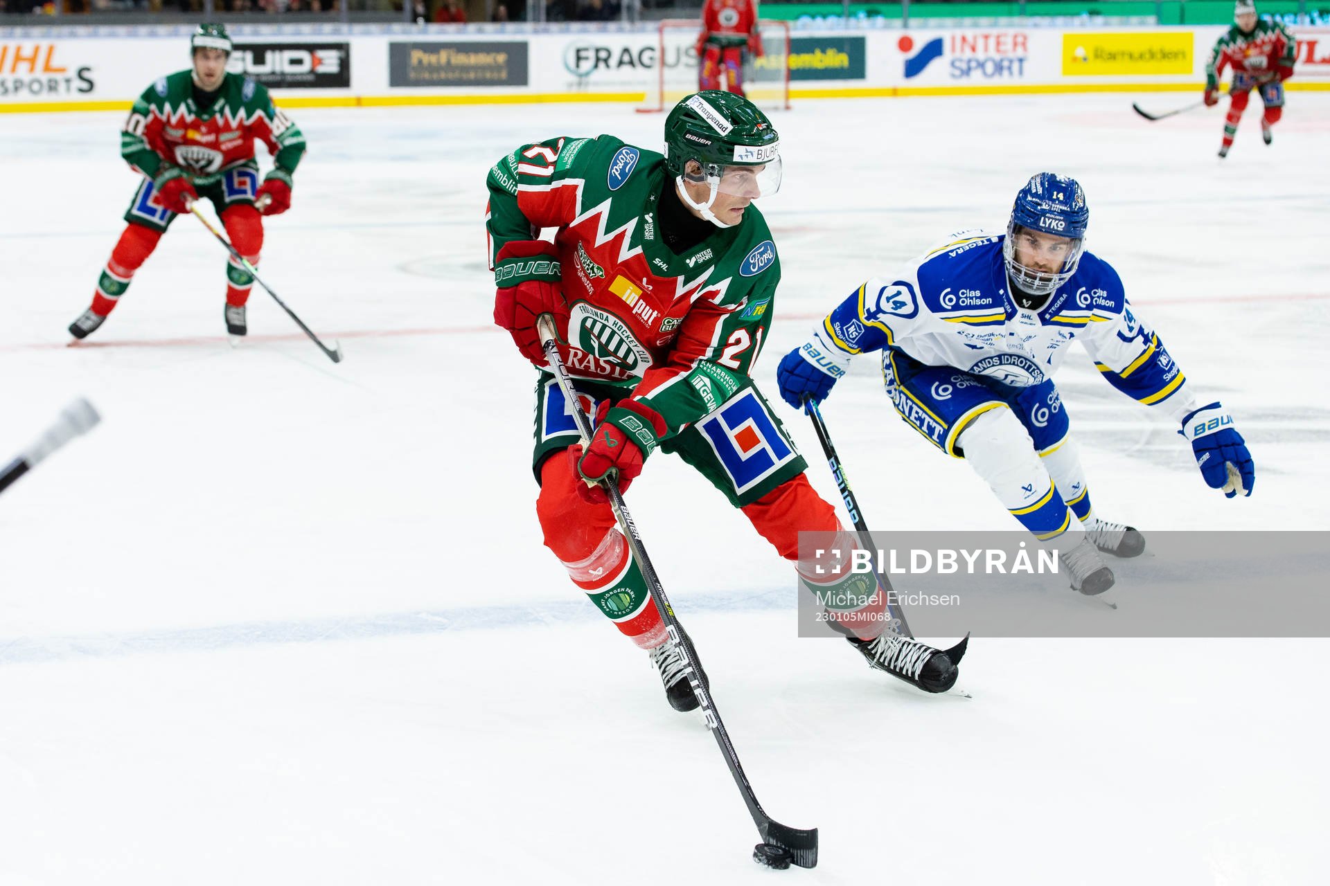 Frölundas Loui Eriksson och Leksands Oskar Lang