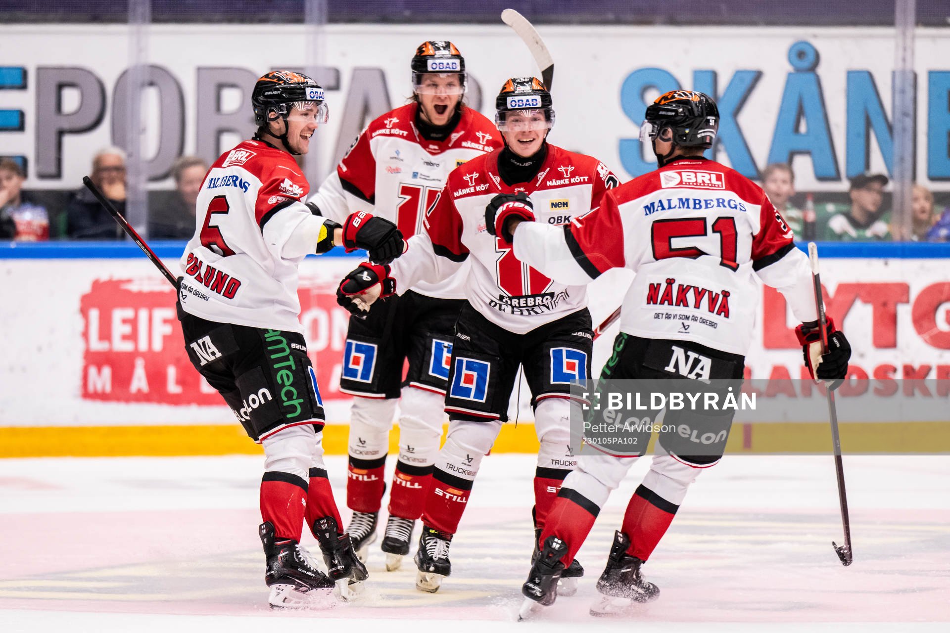 Örebros Filip Berglund, Rodrigo Abols och Linus Öberg