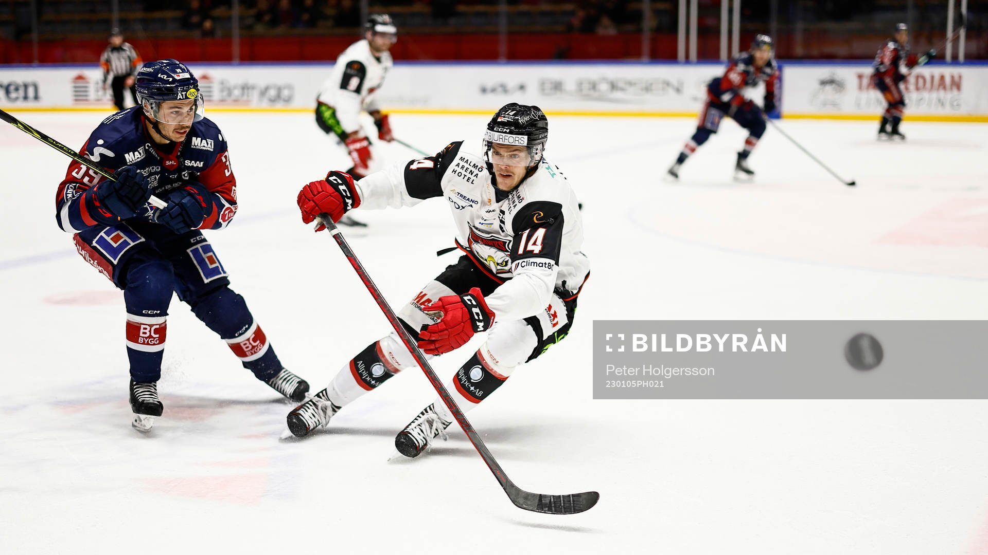 Linköpings Ty Rattie och Malmö Redhawks Carl-Johan Lerby