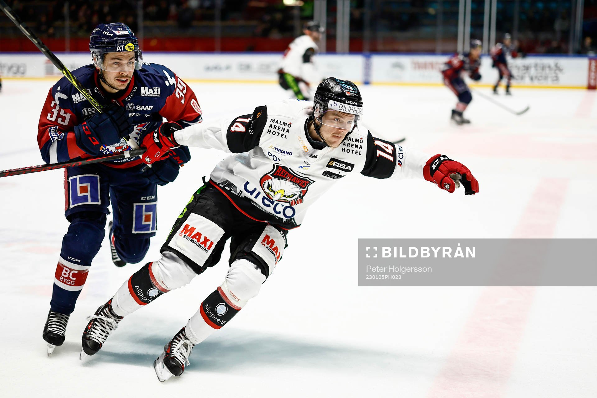 Linköpings Ty Rattie och Malmö Redhawks Carl-Johan Lerby