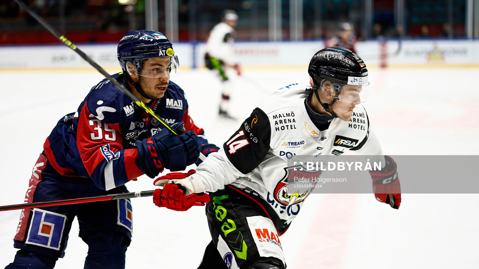 Linköpings Ty Rattie och Malmö Redhawks Carl-Johan Lerby