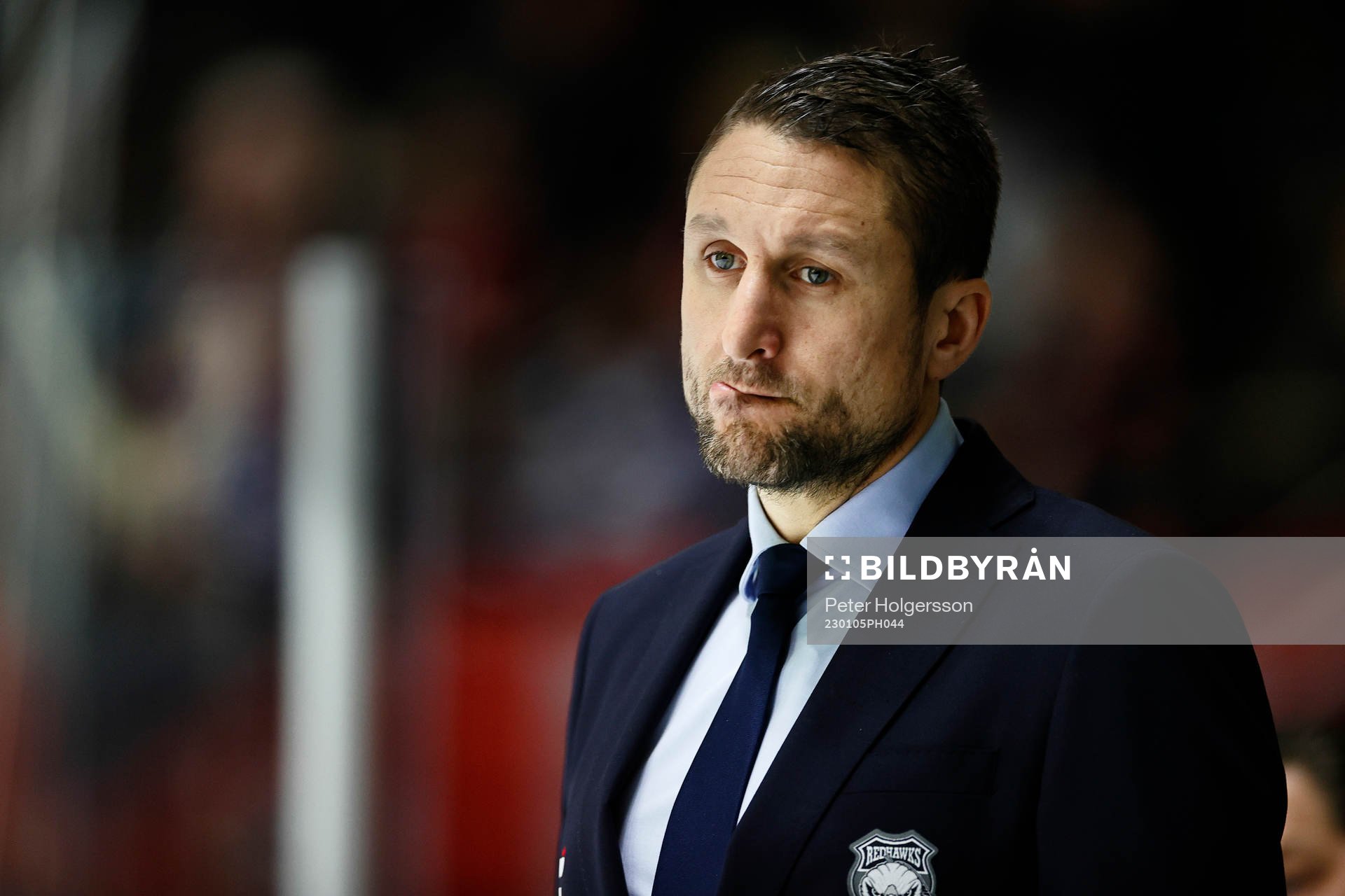 Malmö Redhawks tränare Tomas Kollar deppar