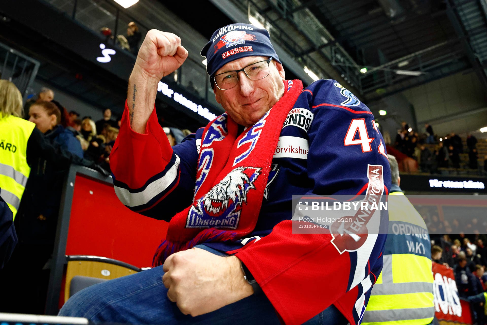Linköpings-supporter jublar