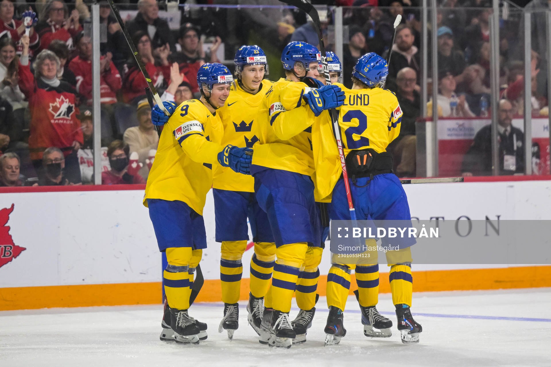 Noah Östlund of Sweden celebrates