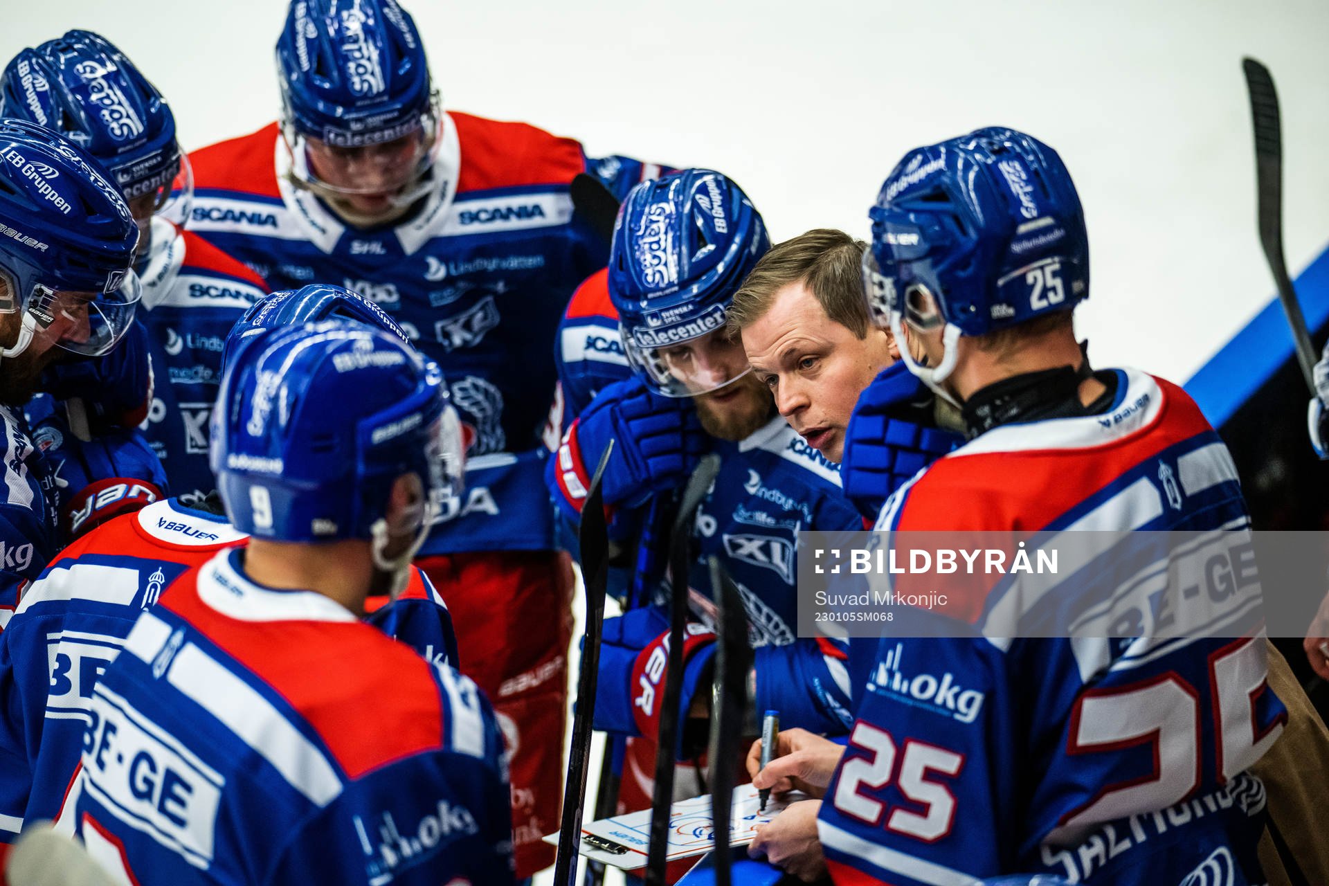 Oskarshamns tränare Martin Filander samt spelare