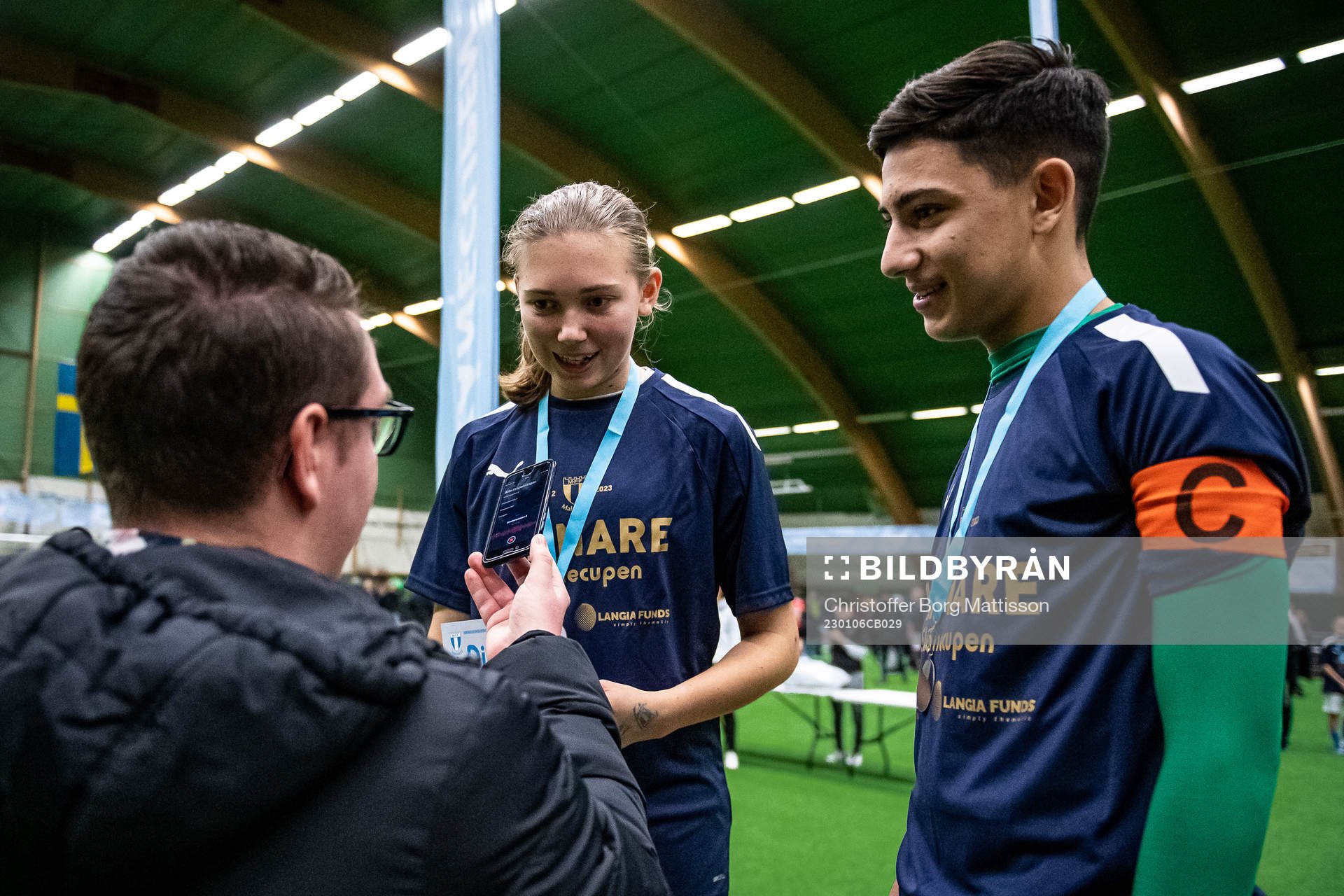 Malmö FF F16s Lydia Liljegren och BK Olympic P16s Ibrahim