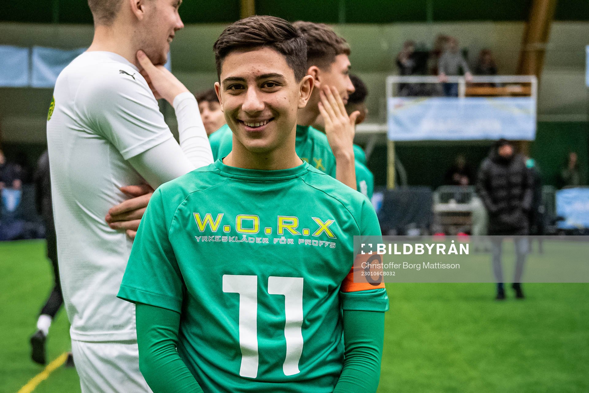 BK Olympic P16s Ibrahim Khalil under ungdomsturneringen Skånecupen i fotboll den 6 januari 2023 i Malmö. 
