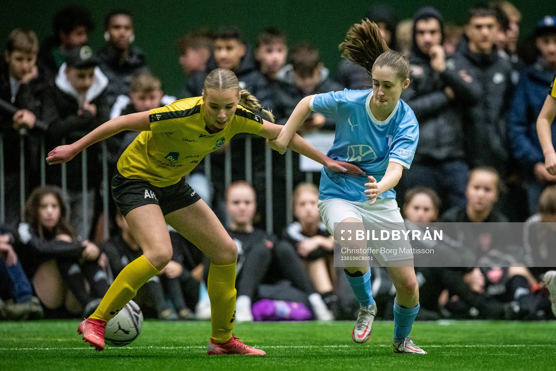 Lunds BK F16s Alva Henning Paulsson och Malmö FF F16s
