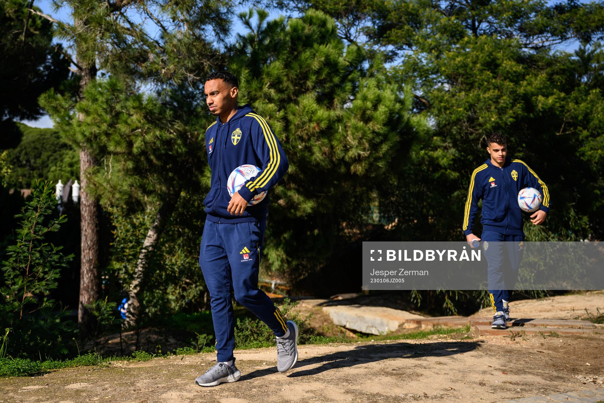 Bilal Hussein and Yasin Ayari of the Swedish men's football