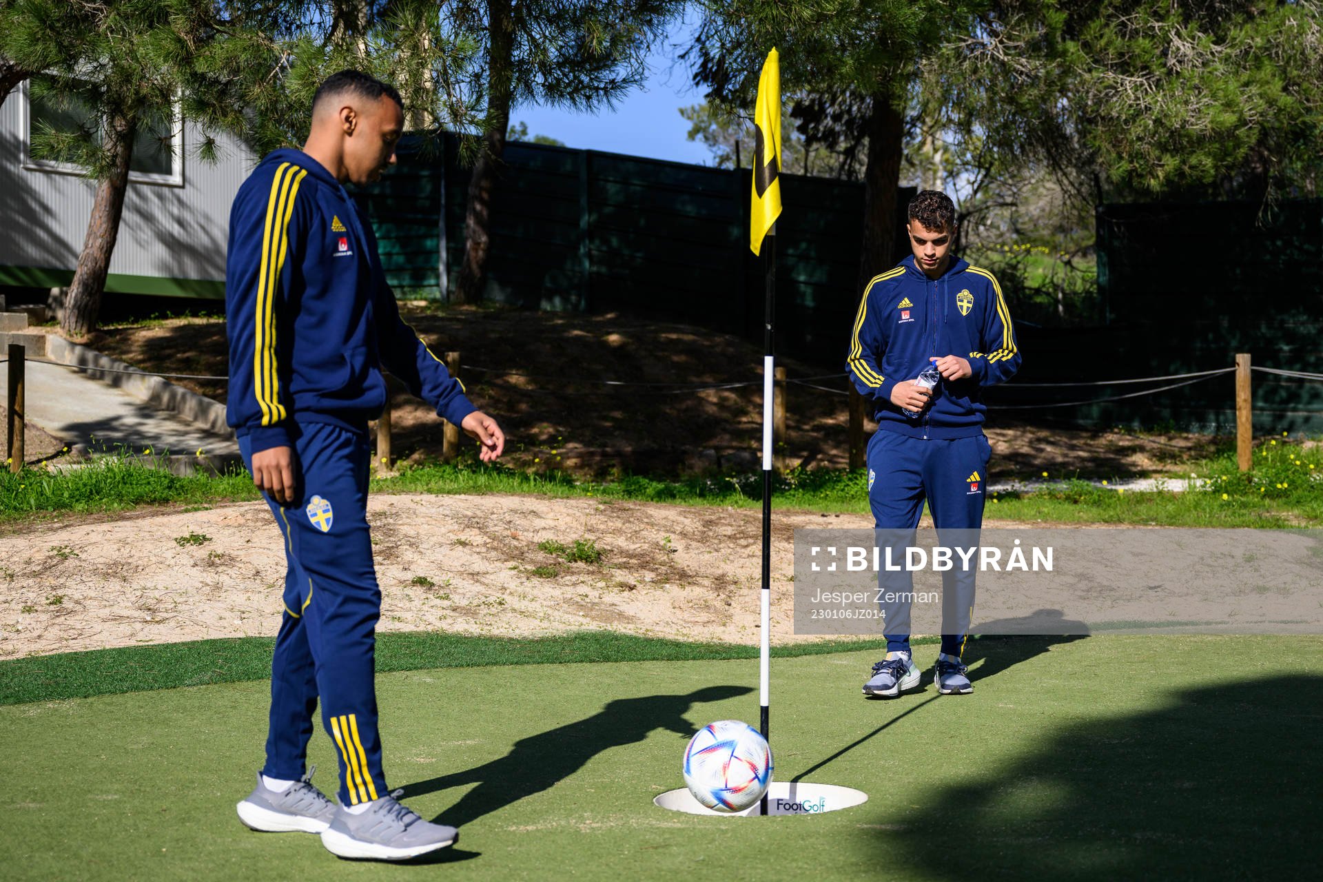 Bilal Hussein and Yasin Ayari of the Swedish men's football