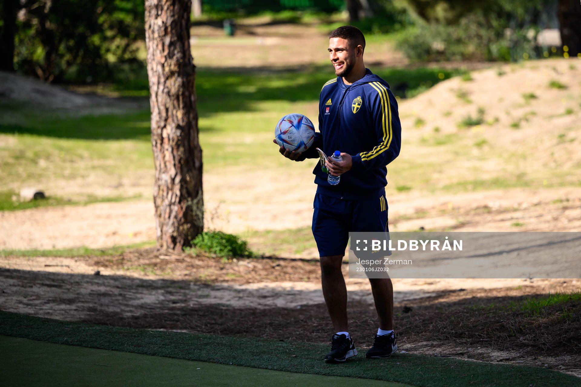 Omar Faraj of the Swedish men's football national team