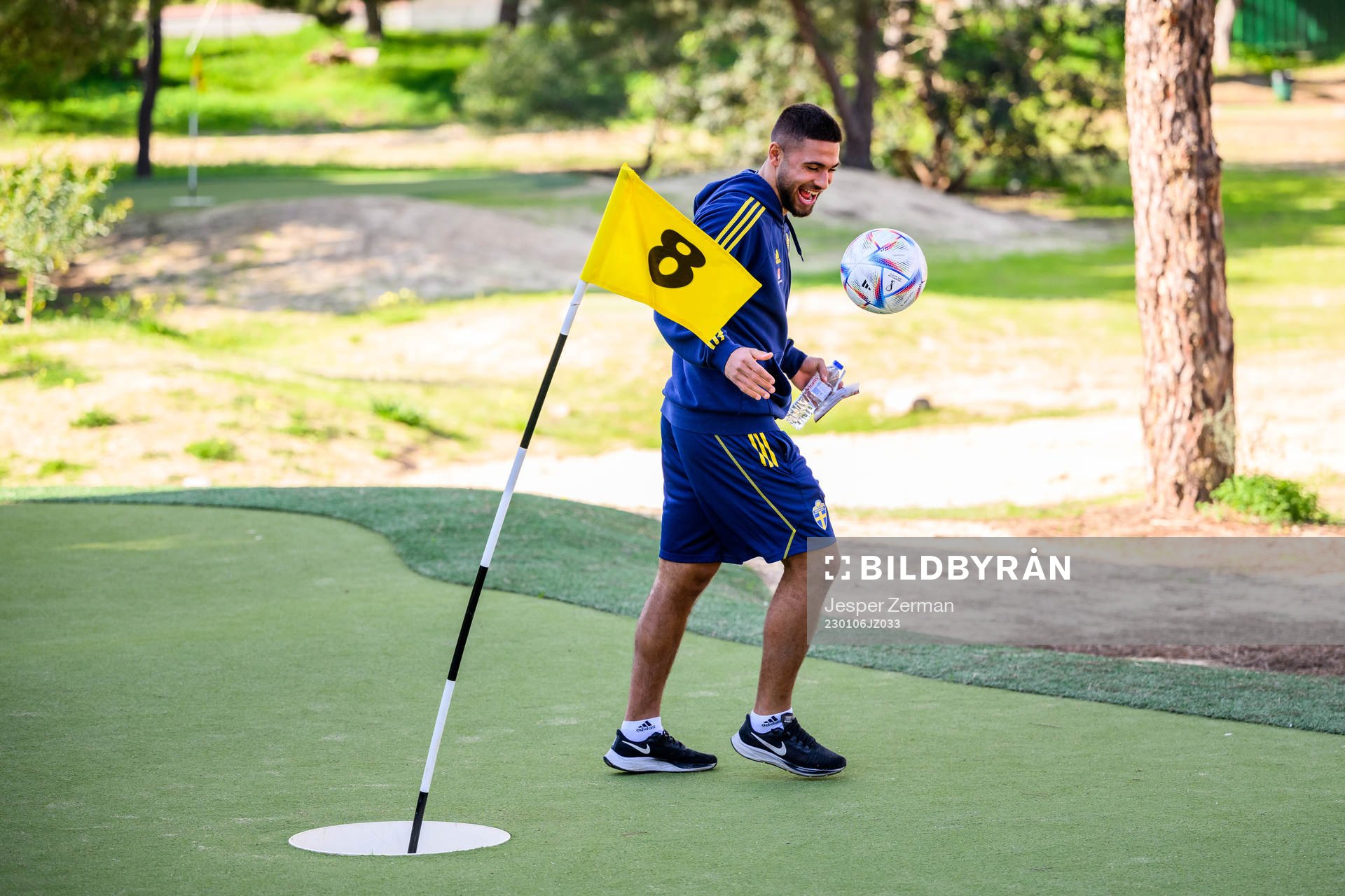 Omar Faraj of the Swedish men's football national team