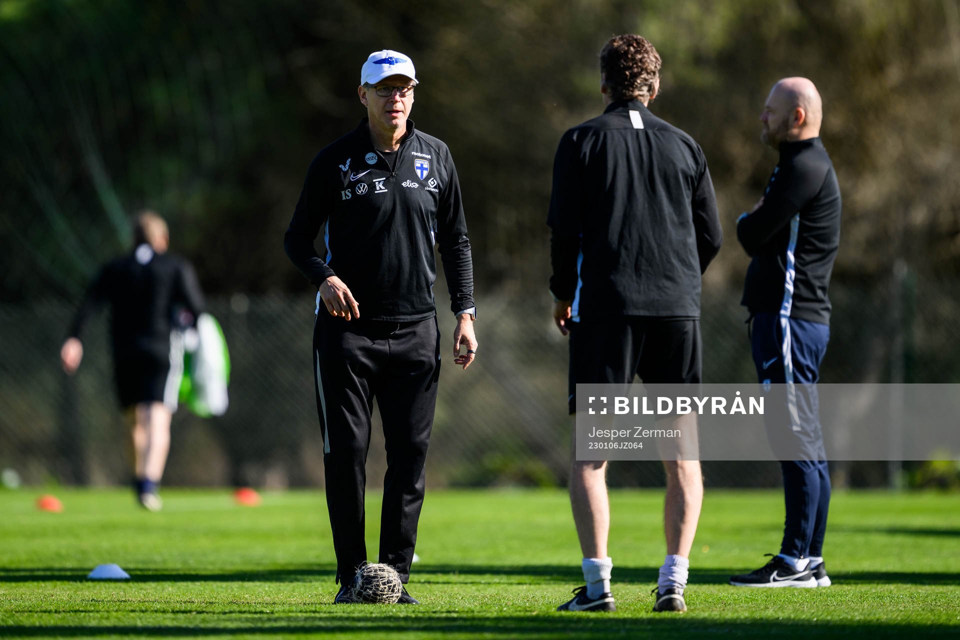 head coach Markku Kanerva of the Finnish men's national team at a training session on January 6, 2023 in Almancil. 