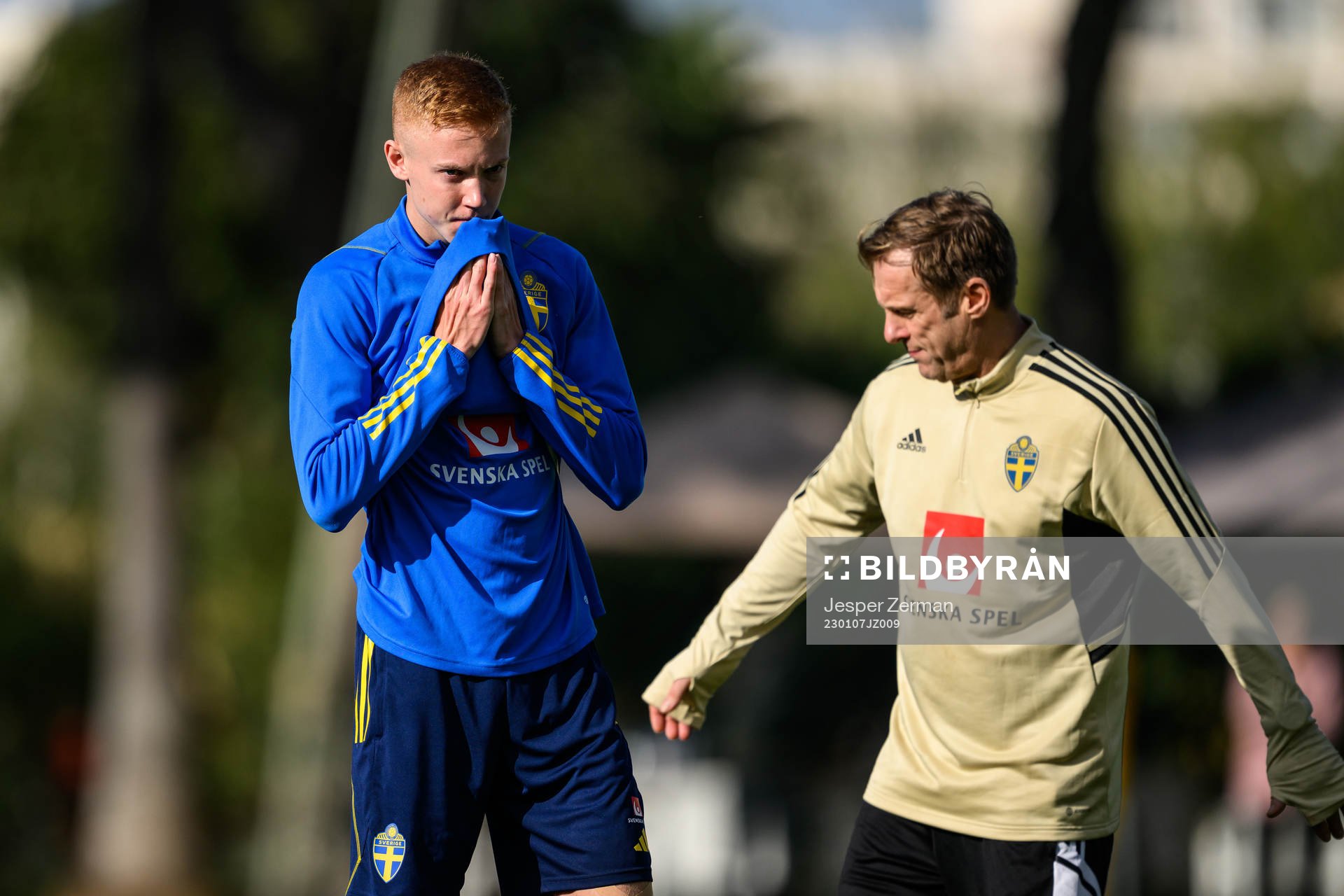 Hugo Larsson of the Swedish men's football national team at