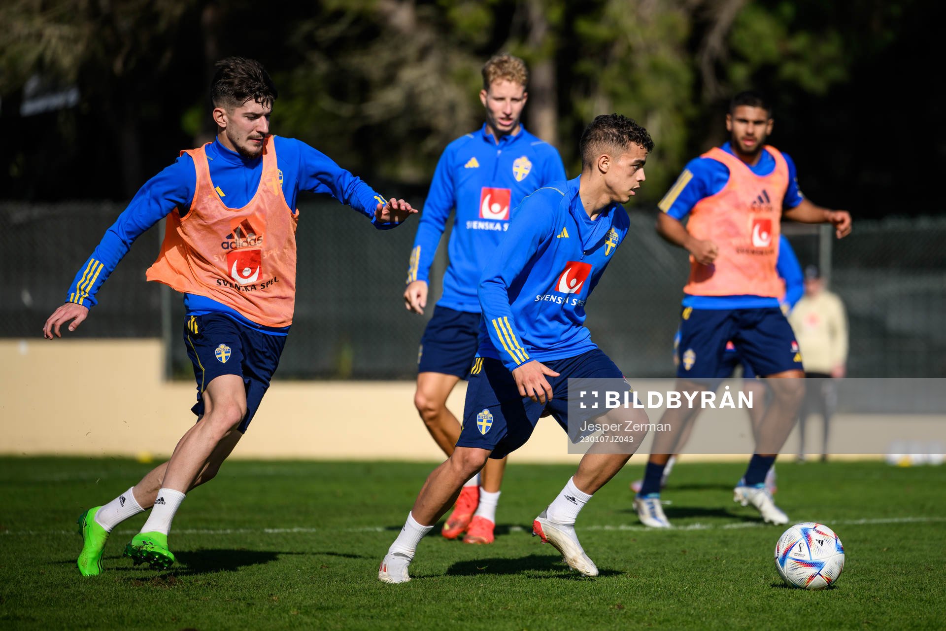 Armin Gigovic and Yasin Ayari of the Swedish men's football