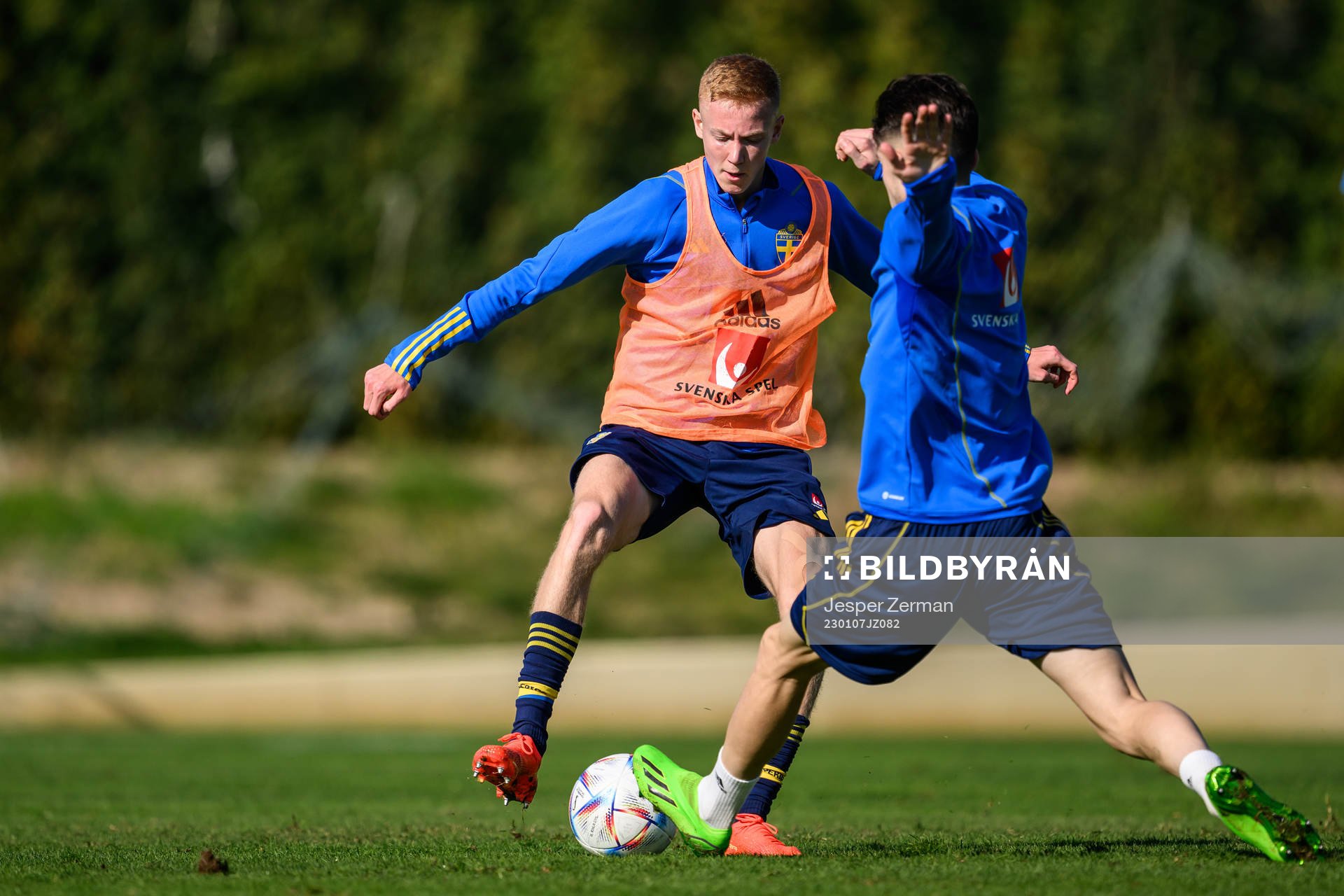 Hugo Larsson of the Swedish men's football national team at