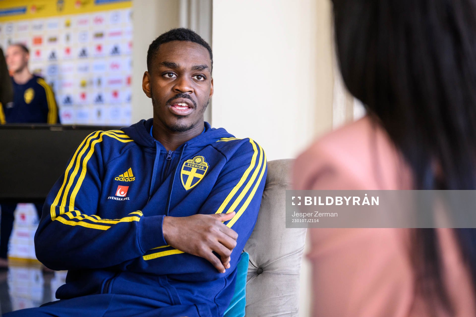 Joel Asoro of the Swedish men's football national team