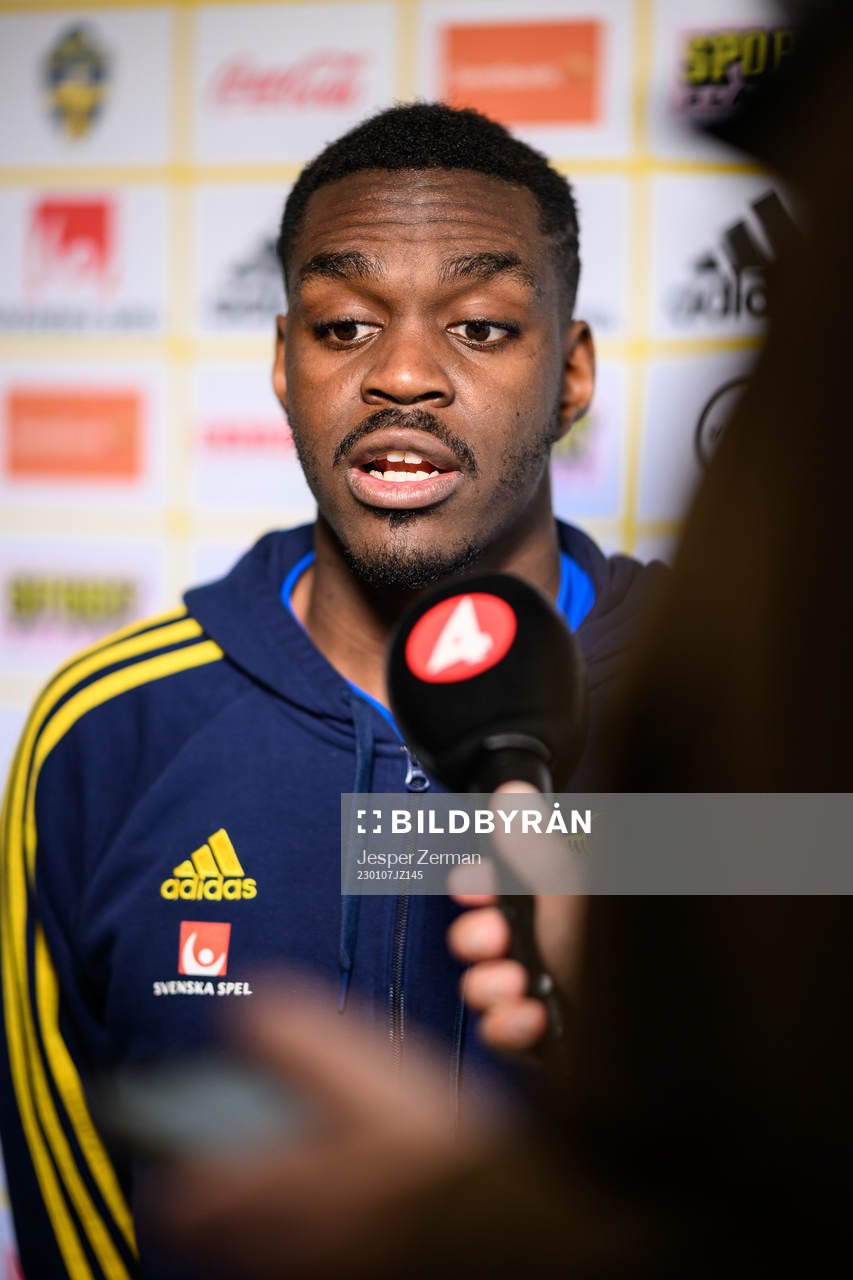 Joel Asoro of the Swedish men's football national team