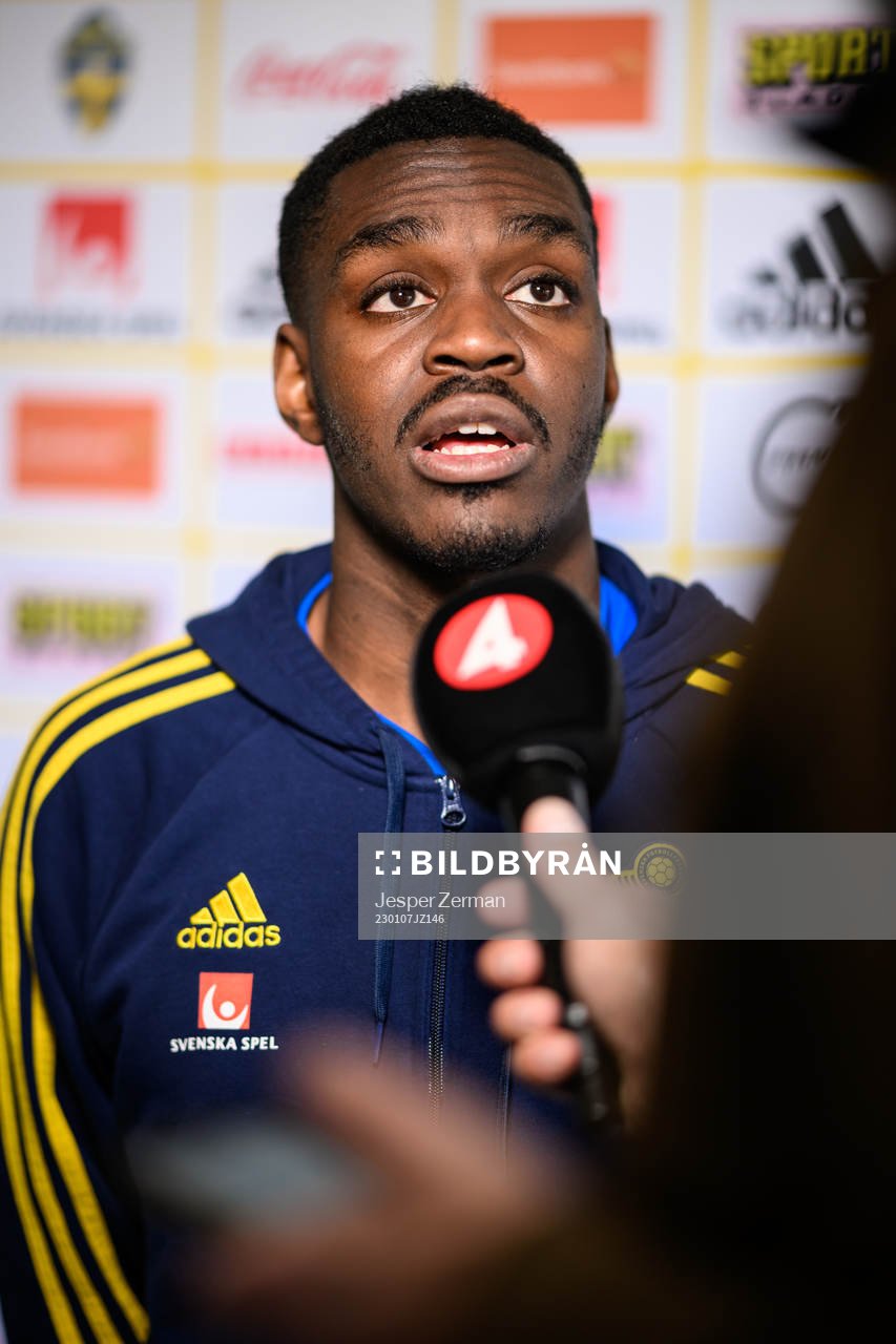 Joel Asoro of the Swedish men's football national team