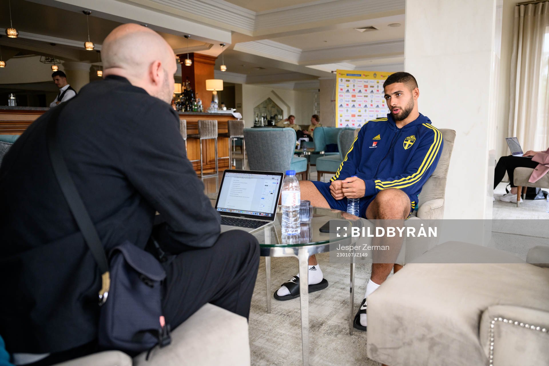 Omar Faraj of the Swedish men's football national team