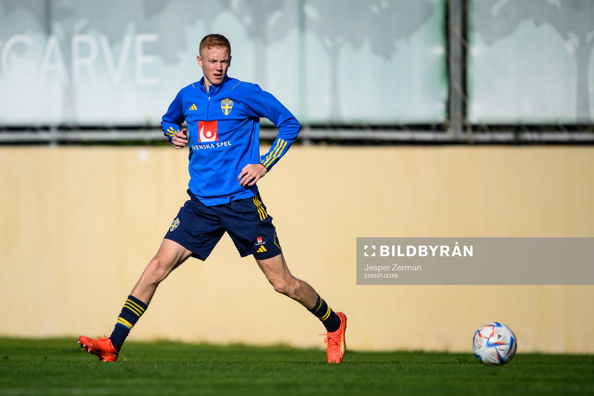Hugo Larsson of the Swedish men's football national team at