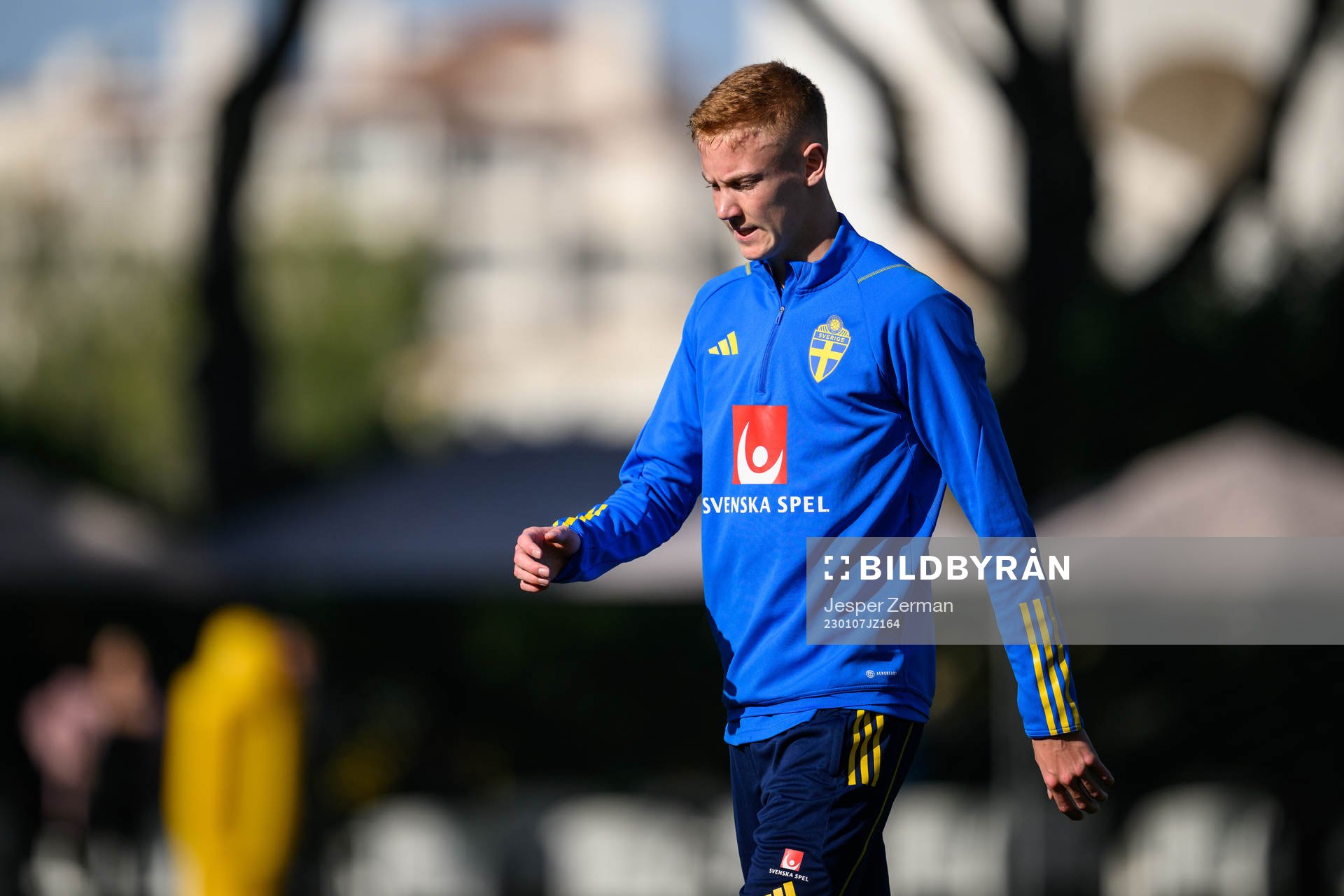 Hugo Larsson of the Swedish men's football national team at